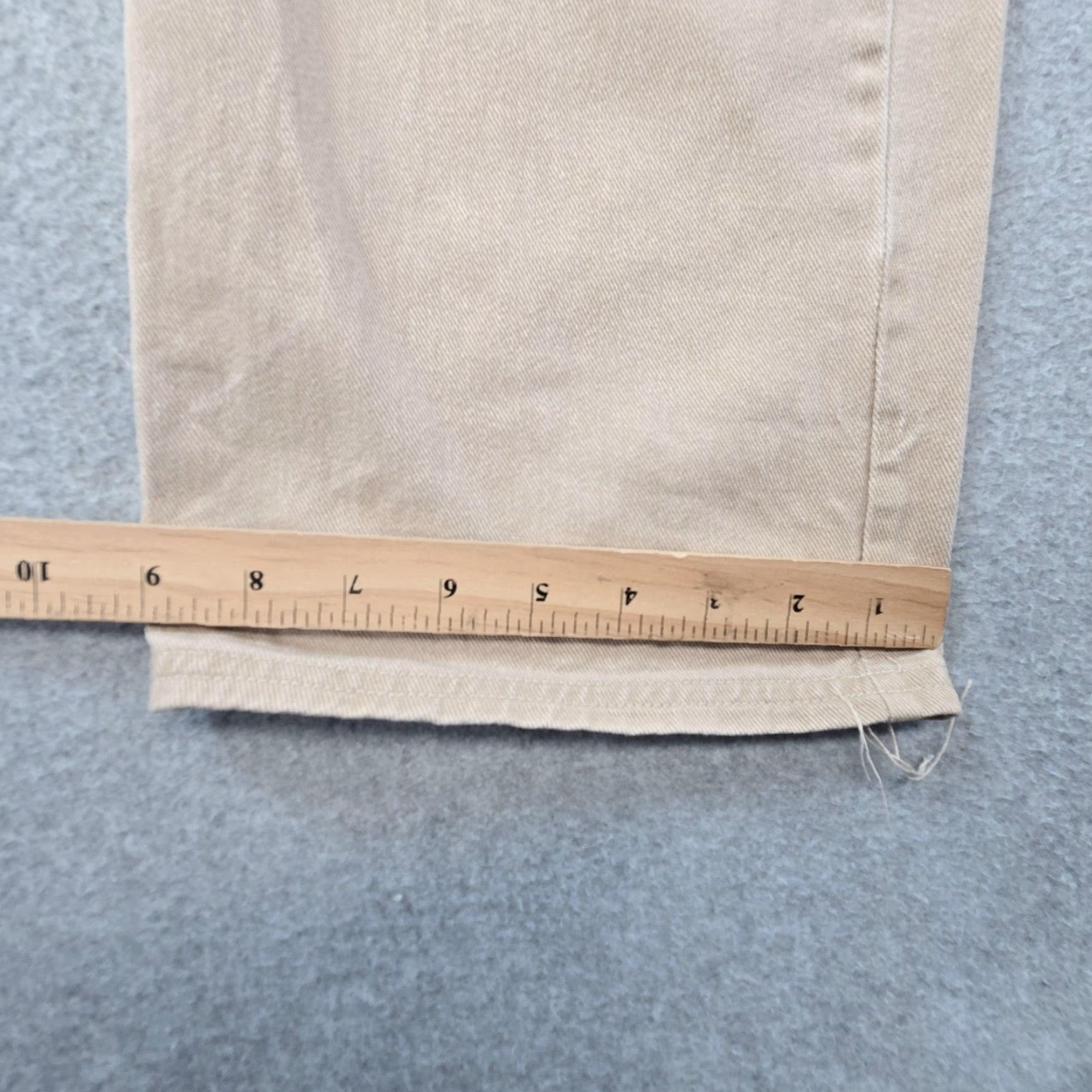 Sandy Liang SANDY LIANG Pants Womens 4 Beige Cargo Twill Cotton Pockets Zip Closure Straight Leg Size 27" / US 4 / IT 40 - 5 Thumbnail