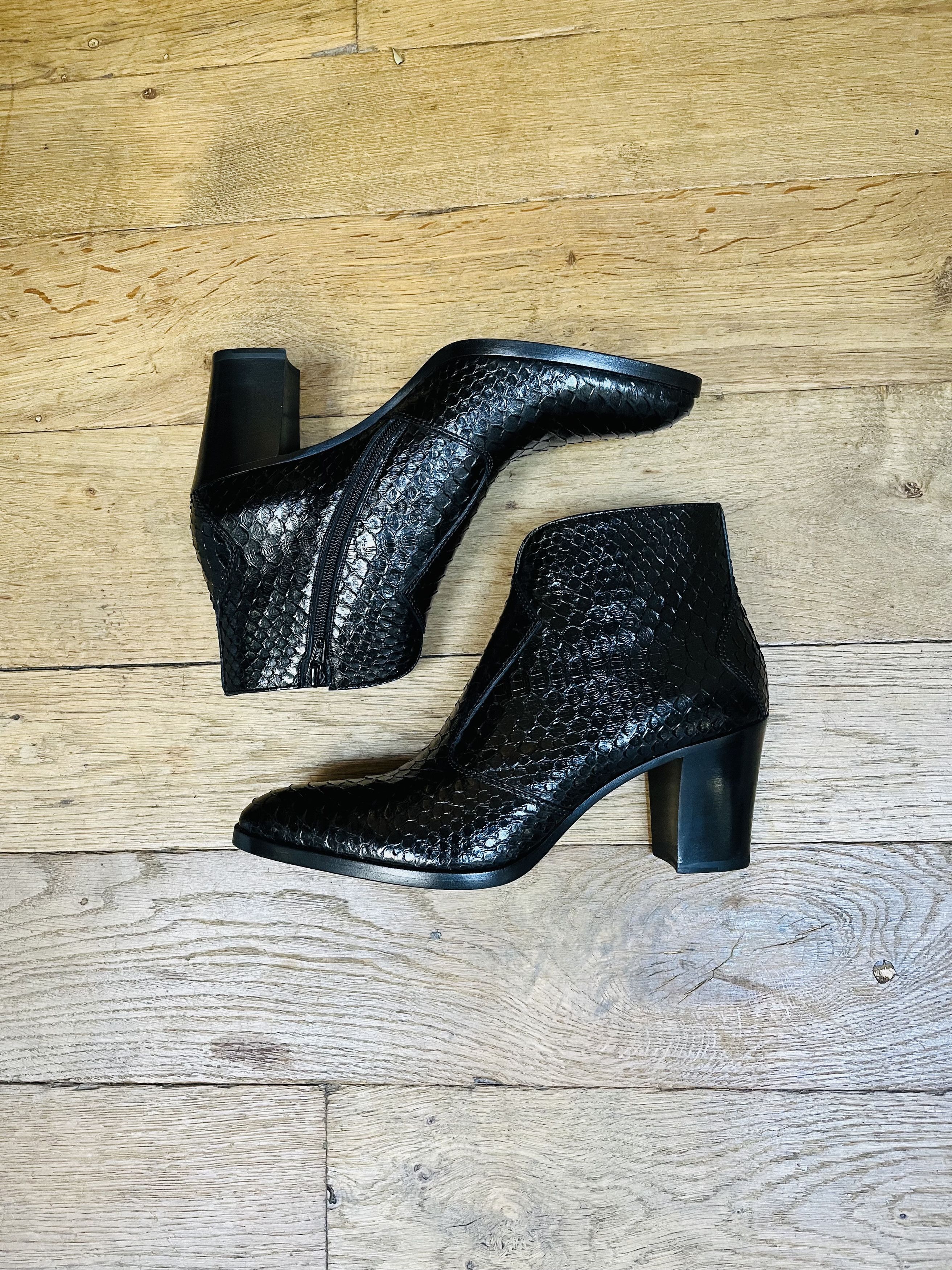 Celine × Hedi Slimane Ultra rare Celine Python Boots | Grailed