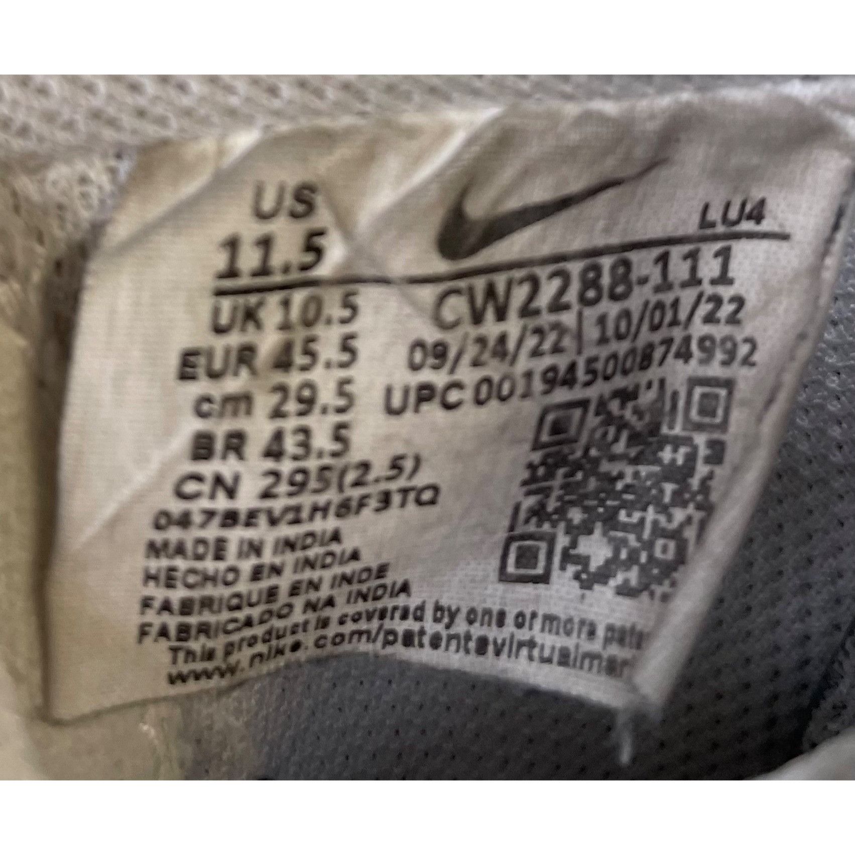 Nike Nike Men White Air Force 1 Low Shoes Sneakers Shoes Size 11. Size US 11.5 / EU 44-45 - 9 Thumbnail