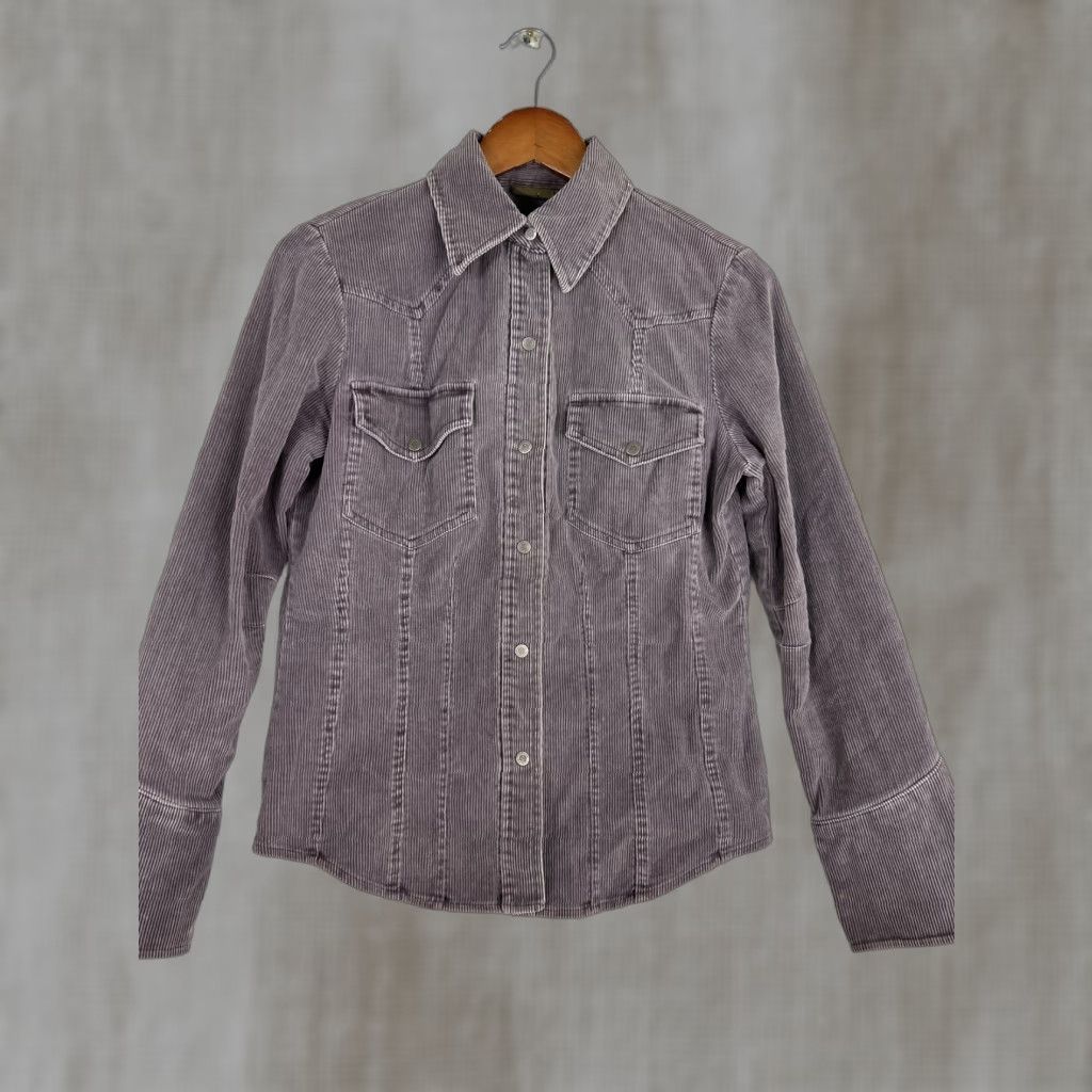 Vintage Caslon Jacket Women’s Corduroy Long Sleeve Purple Button Up Snap Pockets Casual Small Regular Coat Short Sleeve 19” 24.5” 22” Vintage No N/A Size S / US 4 / IT 40 - 1 Thumbnail