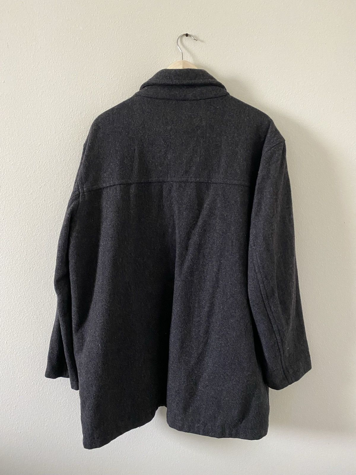 Vintage Vintage Dark Grey Wool Overcoat Size US XL / EU 56 / 4 - 3 Thumbnail
