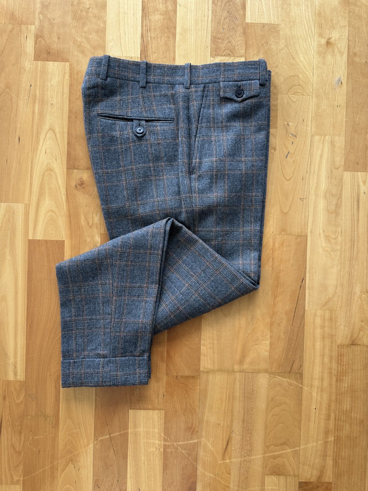 Billy Reid Billy Reid Size 30 Wool Plaid Cropped Trousers Size US 30 / EU 46 - 1 Thumbnail
