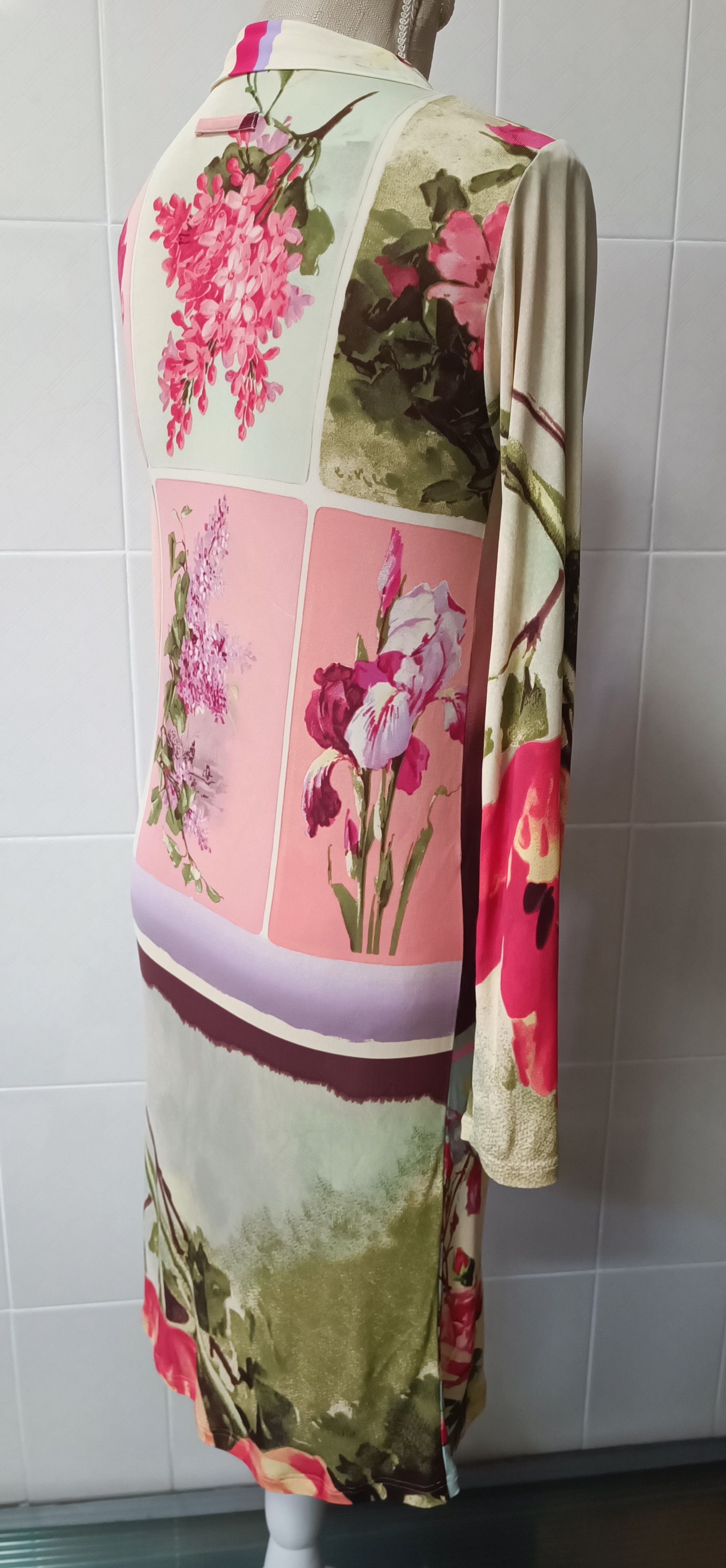 Jean Paul Gaultier Spring 2001 - Floral midi dress Size M / US 6-8 / IT 42-44 - 16 Thumbnail
