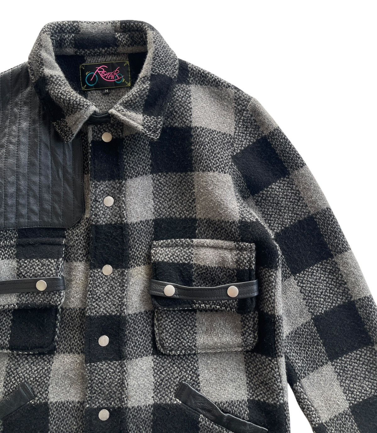 Japanese Brand Rotar Wool Blend Buffalo Plaid Jacket Size US M / EU 48-50 / 2 - 8 Thumbnail
