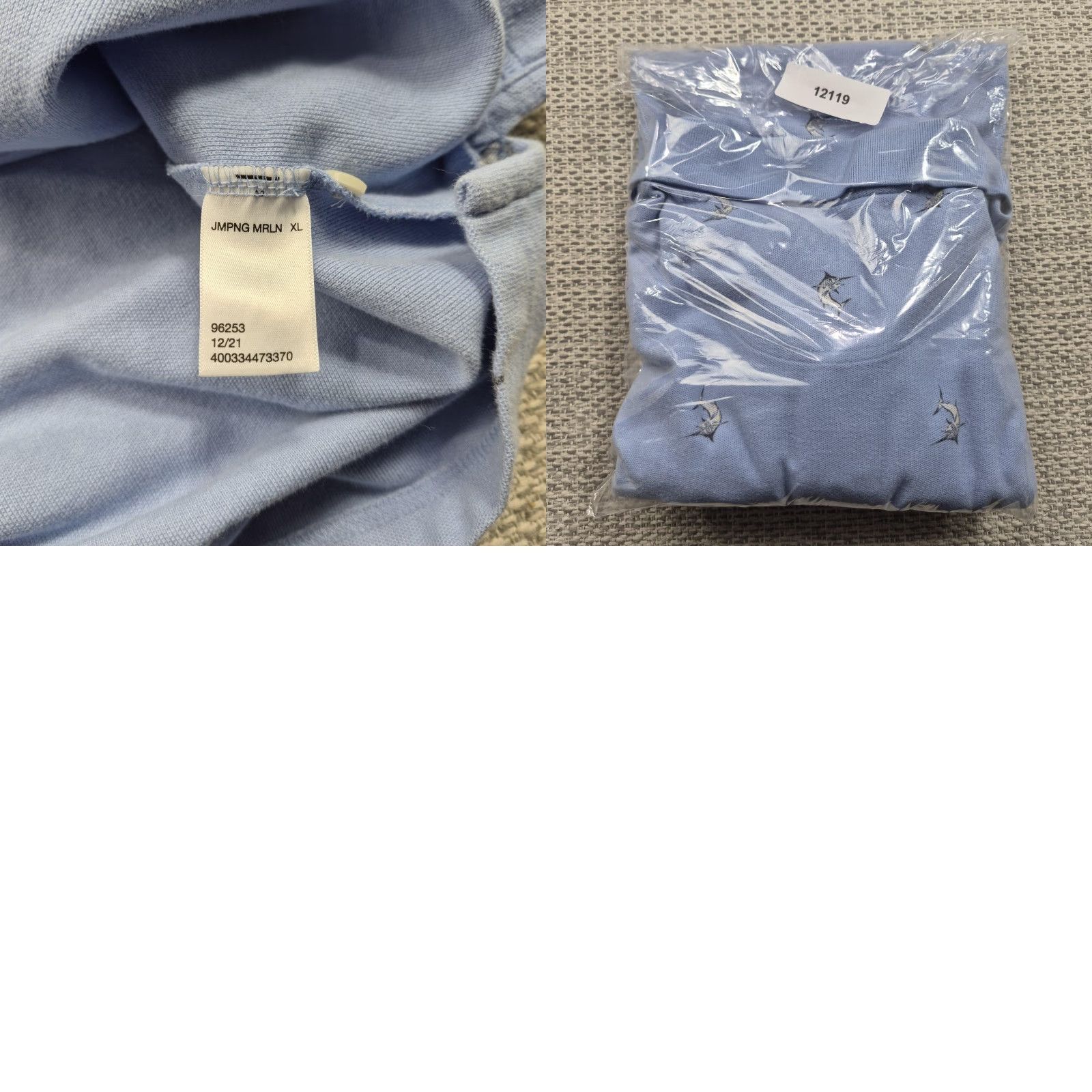 Croft & Barrow Croft & Barrow Polo Shirt Mens XL Blue Easy Care Marlin Fish Nautical Print Shirt Size US XL / EU 56 / 4 - 9 Thumbnail