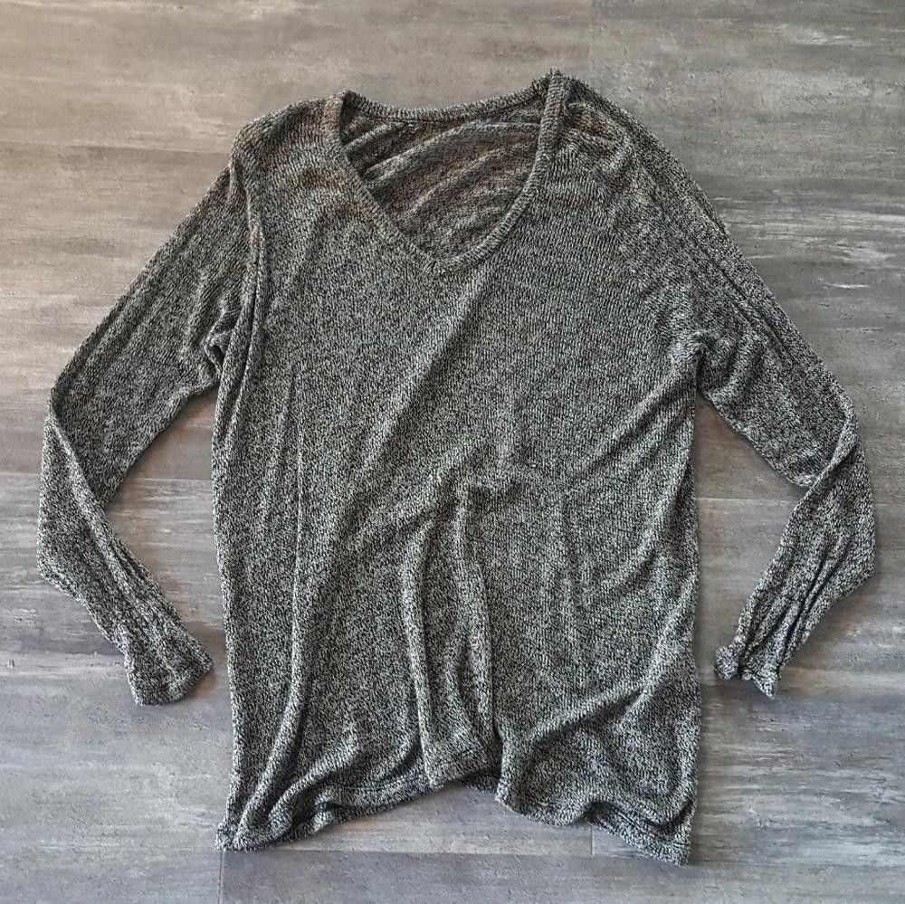 Designer Grey Salt Pepper Sweater Long Sleeve Size M / US 6-8 / IT 42-44 - 1 Thumbnail