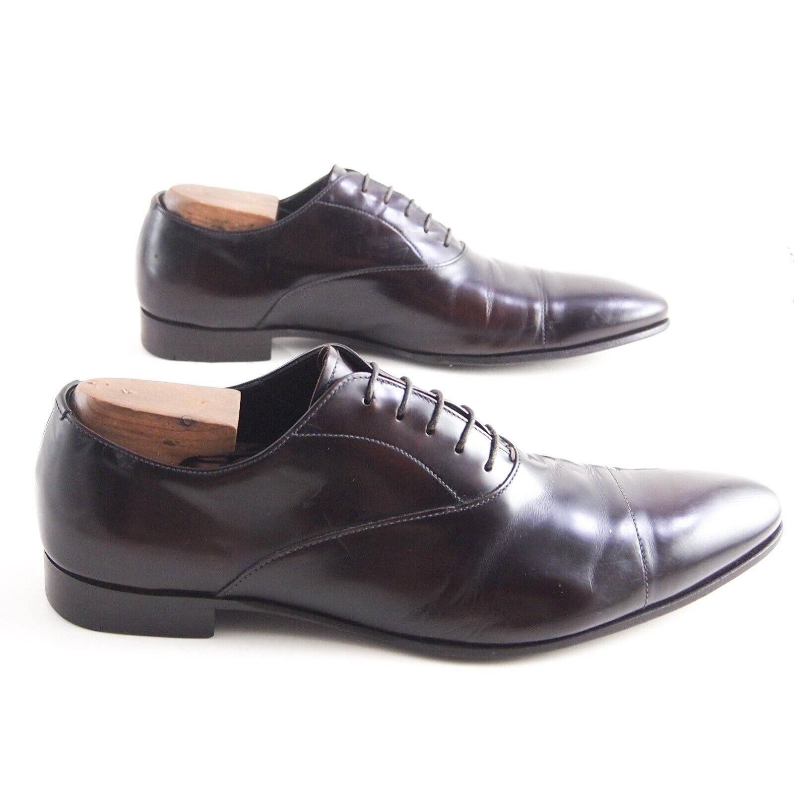 Prada Prada Oxfords Brown Leather Mens Size EU 41.5 US 8.5 Size US 8.5 / EU 41-42 - 4 Thumbnail