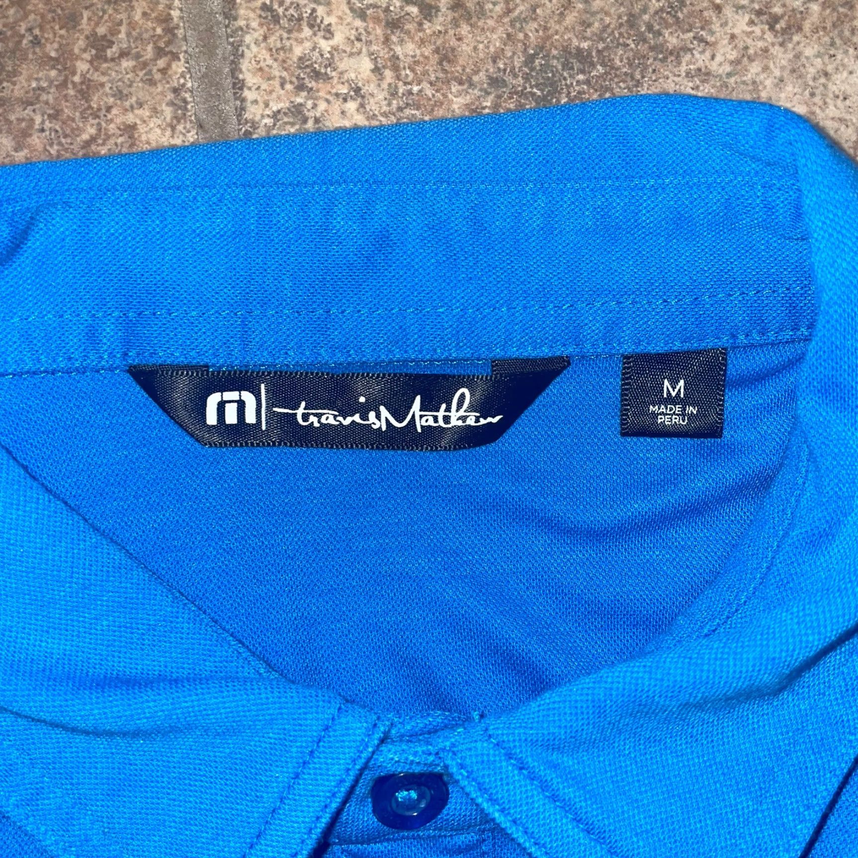 TravisMathew Travis Mathew Waznek Polo Men M Blue Golf Shirt Size US M / EU 48-50 / 2 - 4 Thumbnail
