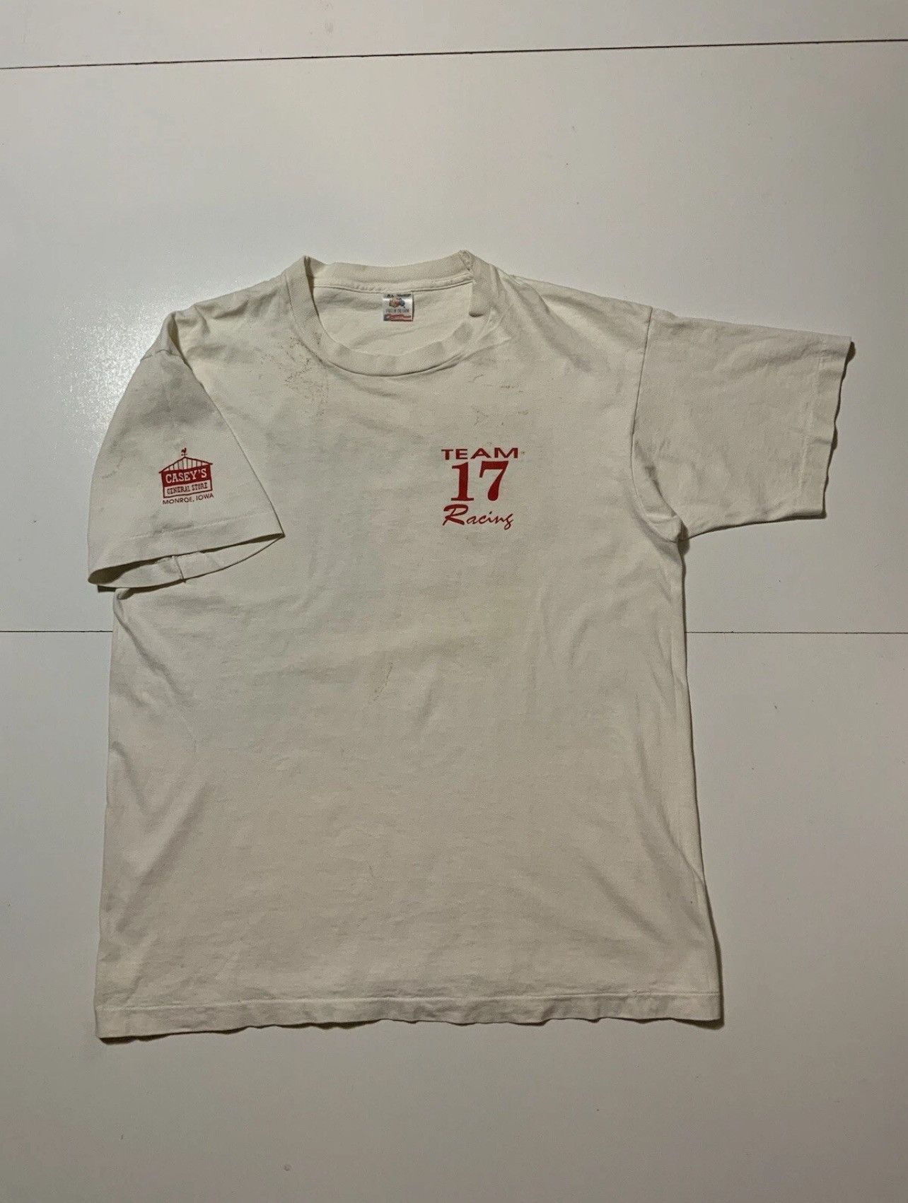 Vintage VTG 90s Billy Bell Autographed Team 17 Sprint Car T-Shirt Size US XL / EU 56 / 4 - 2 Thumbnail
