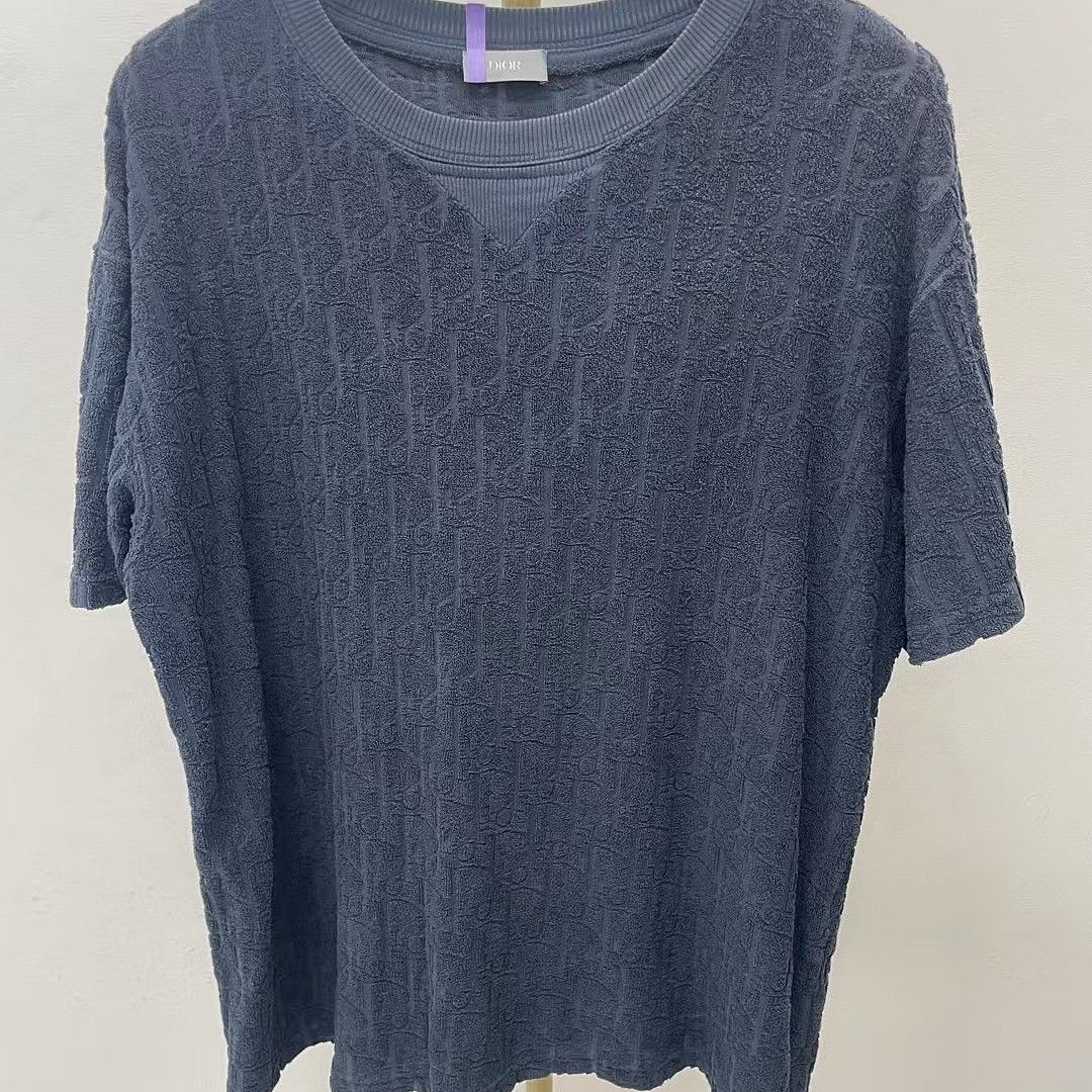 Dior Dior Oblique Terry T-Shirt Size L Size US L / EU 52-54 / 3 - 1 Thumbnail