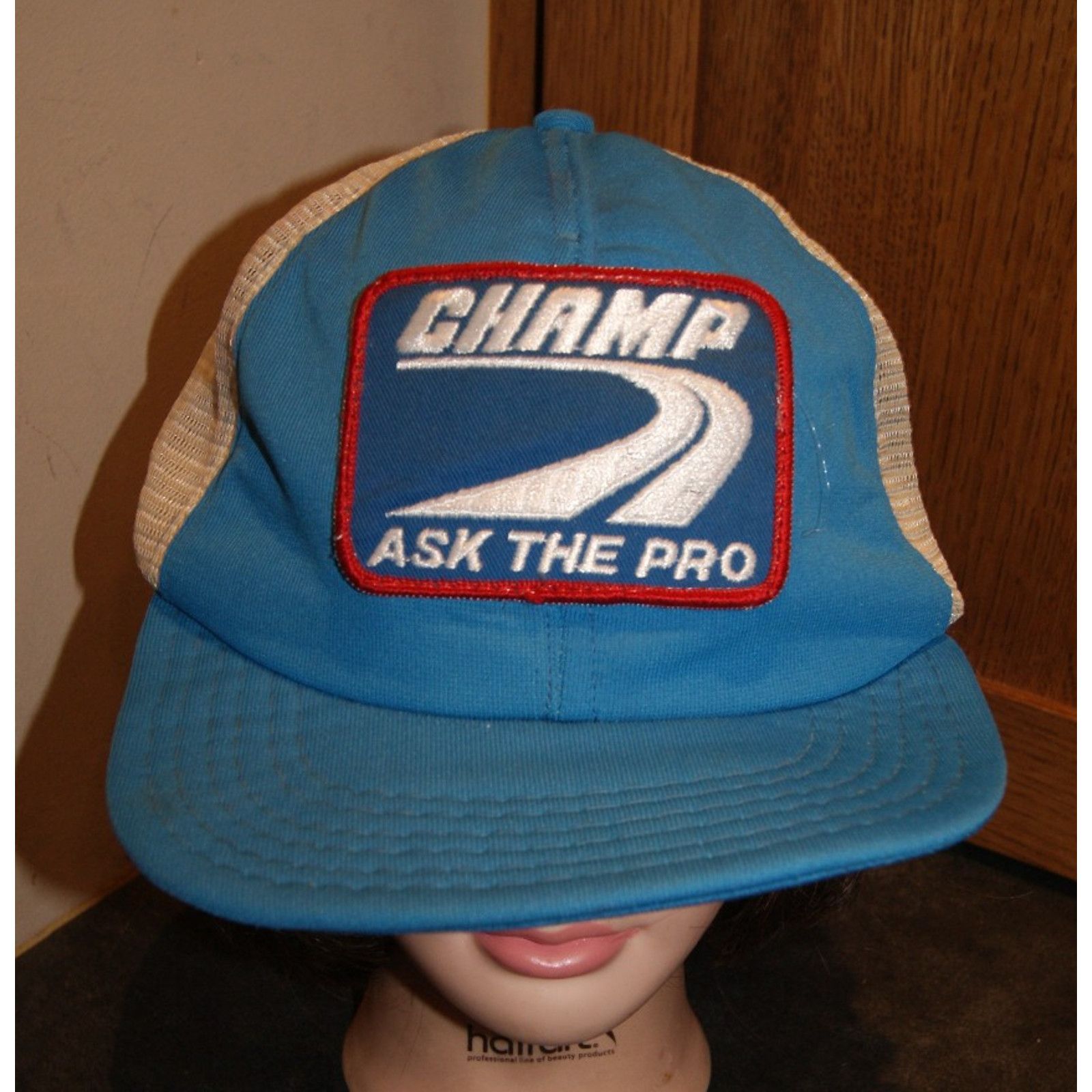 Vintage VTG Champ Ask The Pro Patch Snapback Trucker Cap Hat USA Size ONE SIZE - 1 Thumbnail