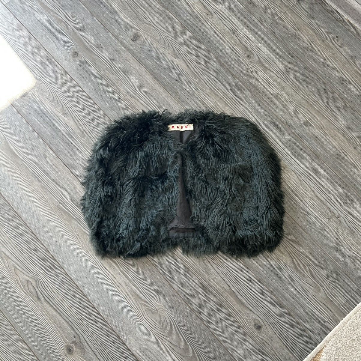 Marni Marni 100% Lama Alpaca Real Fur Shrug / Stole Size 38 Size XS / US 0-2 / IT 36-38 - 11 Thumbnail