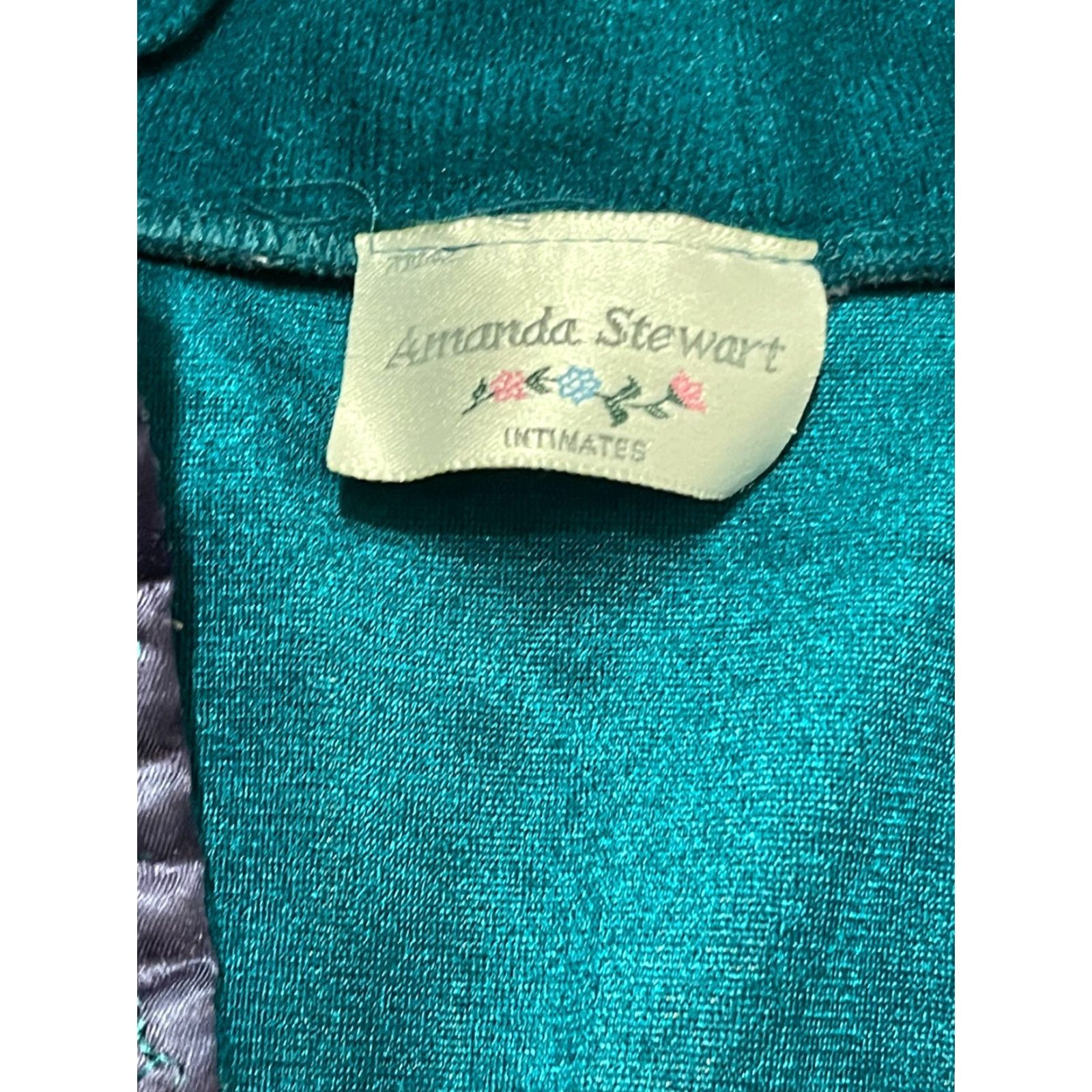 Vintage Amanda Stewart Robe Women's Large Blue Bathrobe Long Robe Zip Vintage Shirt Size ONE SIZE - 5 Thumbnail