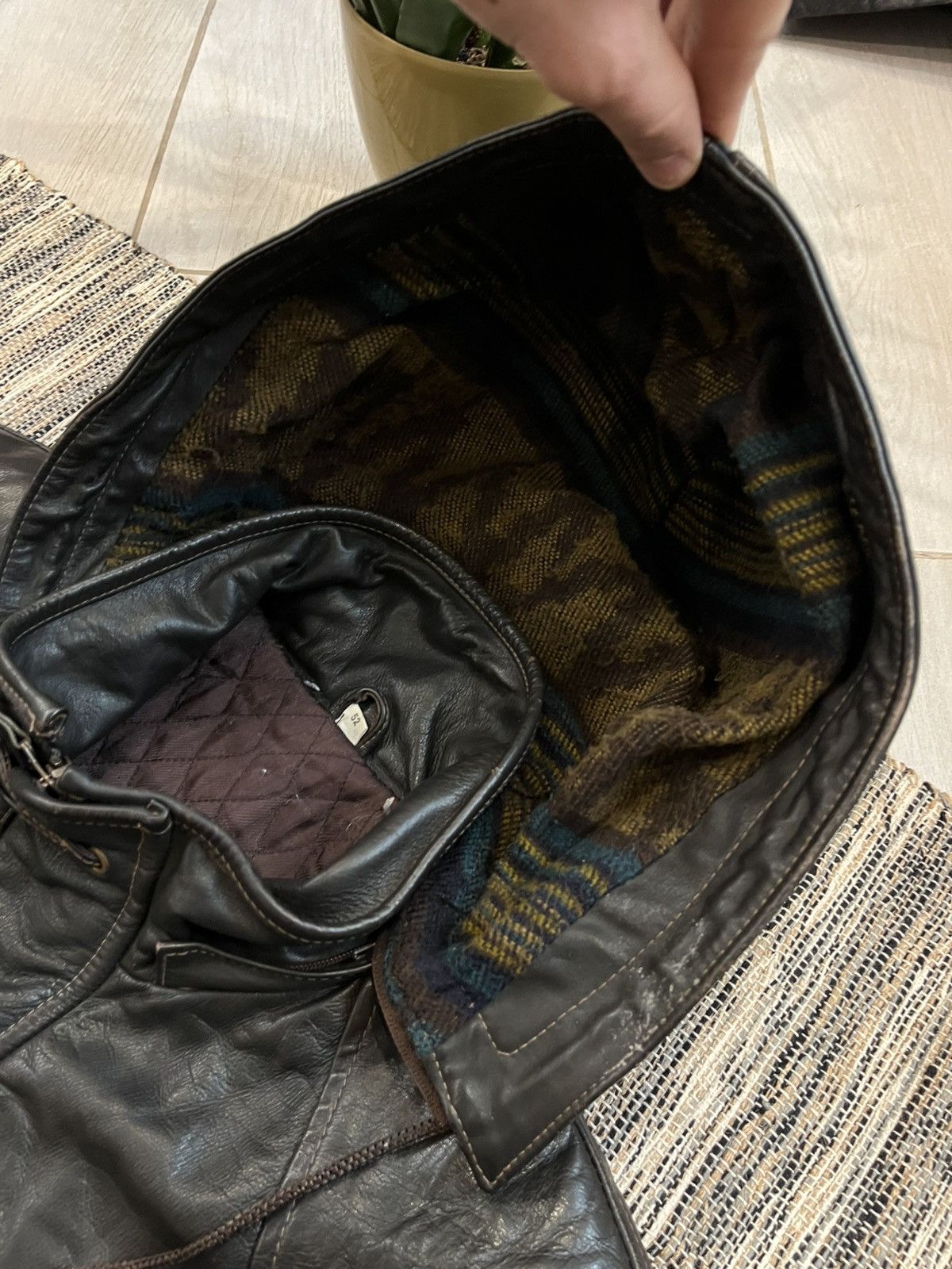 Vintage Vintage Avantgarde Leather Jacket 80s rare retro Size US L / EU 52-54 / 3 - 11 Thumbnail
