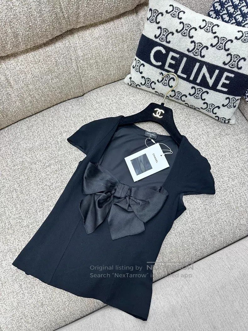Chanel Chanel Bow short-sleeved T-shirt Size XXS / US 00 / IT 34 - 2 Thumbnail