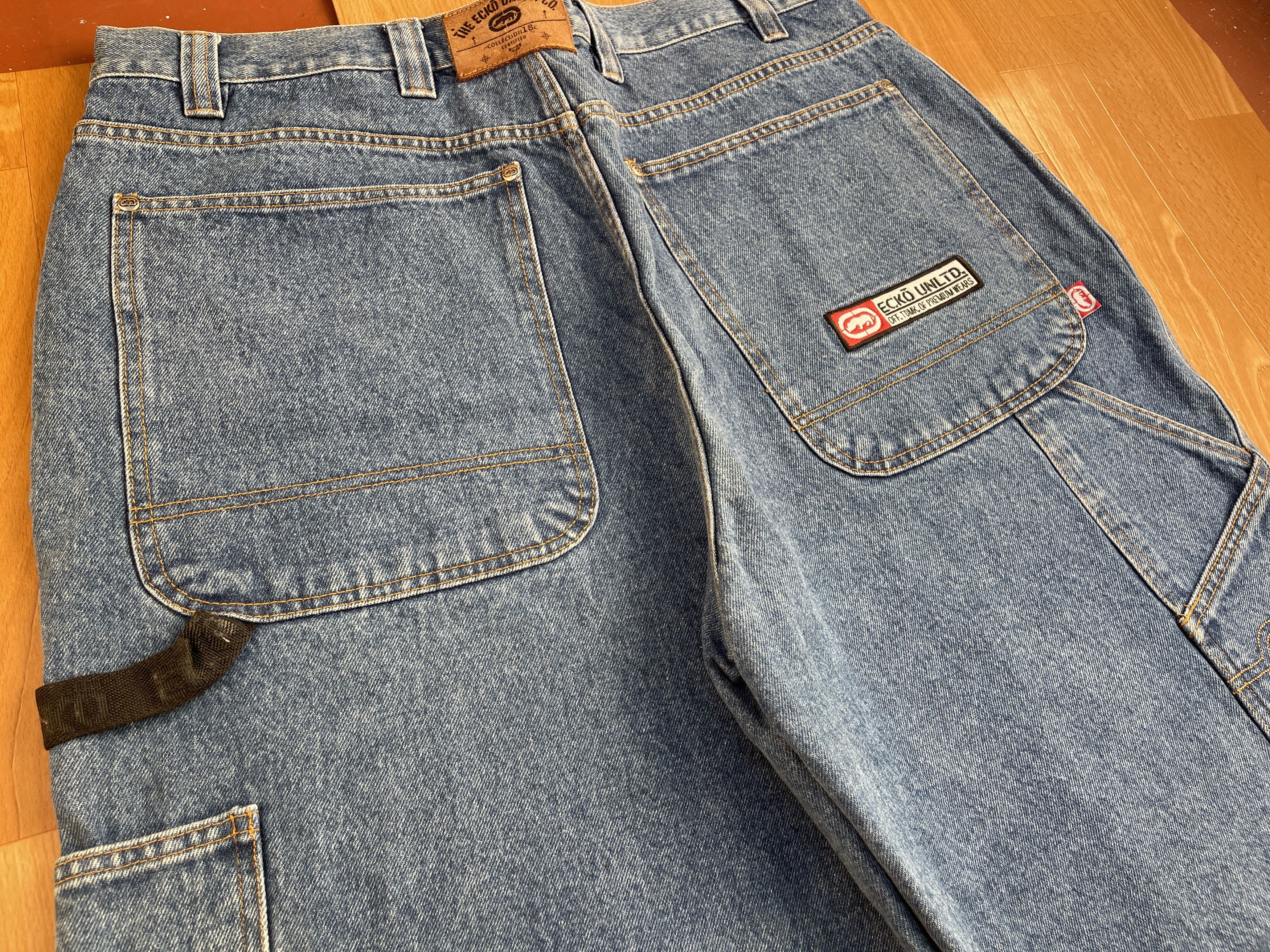 Ecko Unltd. Ecko Unltd jeans, baggy, vintage 90s hip hop skater Y2K W 36 Size US 36 / EU 52 - 7 Thumbnail