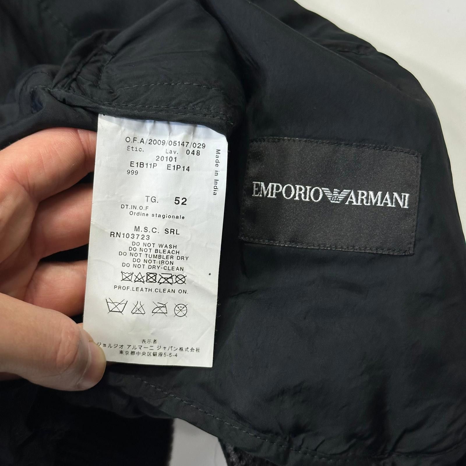 Armani Emporio Armani 2009 Perforated Mesh Leather Bomber IT52 (M) Size US M / EU 48-50 / 2 - 11 Thumbnail