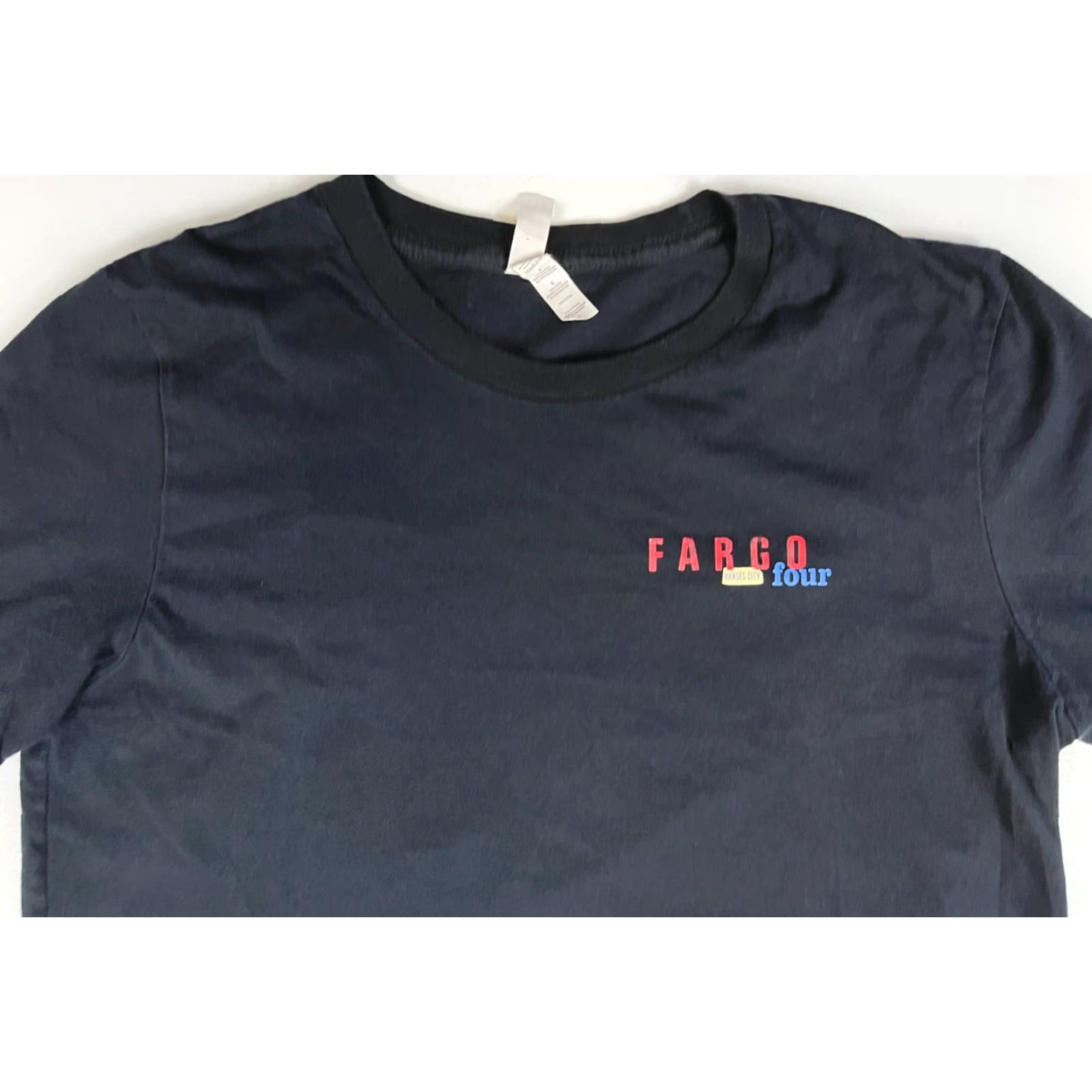 Vintage Canvas Men’s TV Series Promo T-Shirt Kansas City 2014 Fargo Four Double-Sided Sz L Black Cotton Short Sleeve Crew Neck Shirts Mens Size US L / EU 52-54 / 3 - 3 Thumbnail