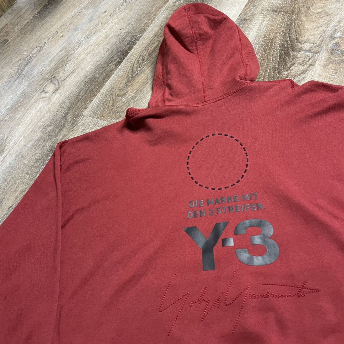 Adidas × Y-3 × Yohji Yamamoto Yohji Yamamoto Y-3 Hoodie Sweater Mens XL Red Japan Adidas Size US XL / EU 56 / 4 - 6 Thumbnail