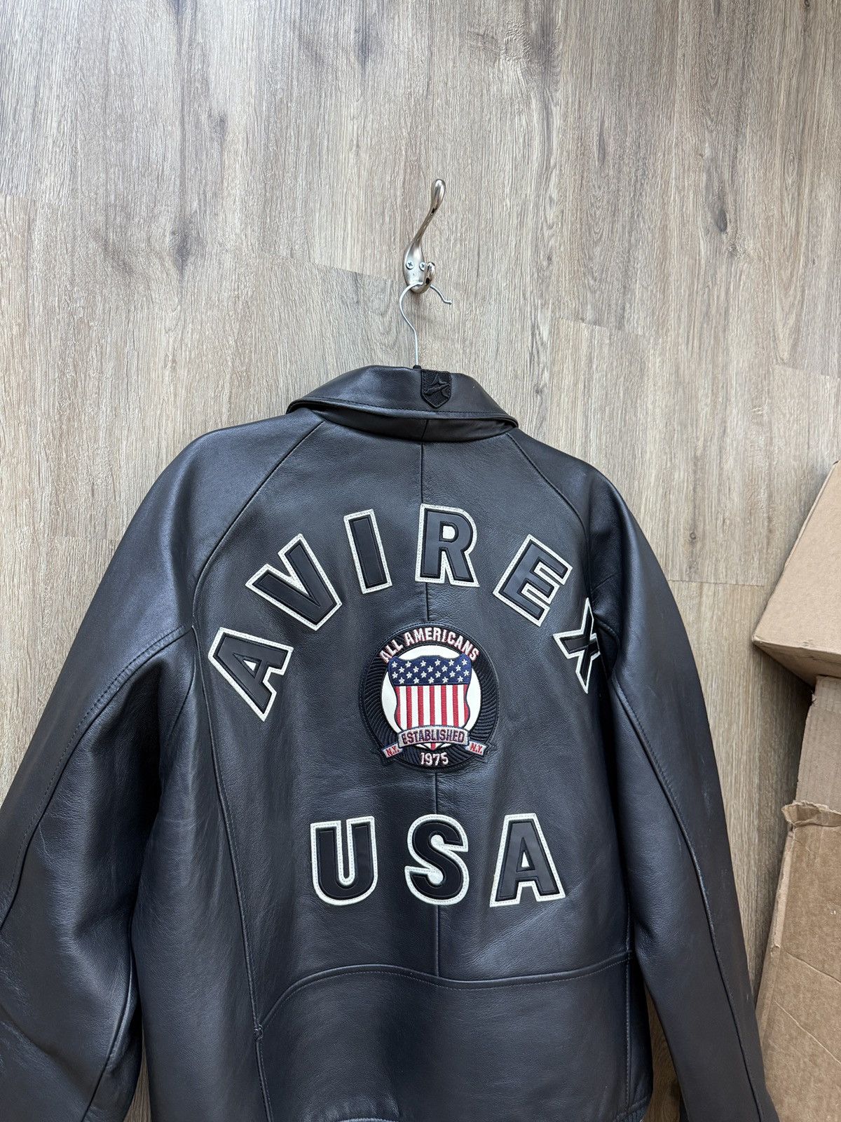 Avirex Avirex Black Leather Jacket Size US L / EU 52-54 / 3 - 7 Thumbnail