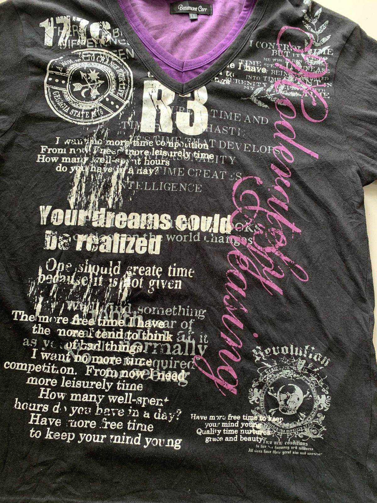 If Six Was Nine Beaumont carr punk poem with skull shirt Size US L / EU 52-54 / 3 - 3 Thumbnail