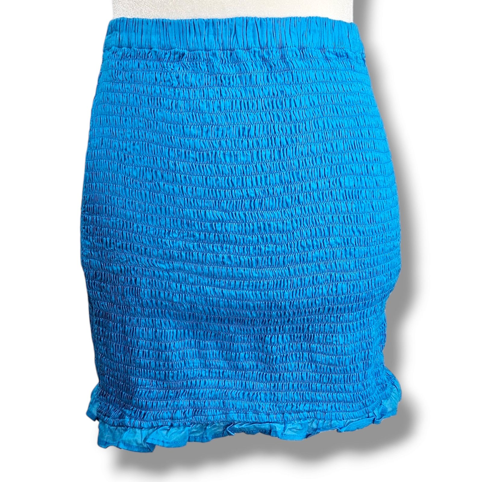 FAITHFULL NWT Faithfull the Brand Esti Mini Skirt Sz. 8 Turquoise Size 30" / US 8 / IT 44 - 4 Thumbnail