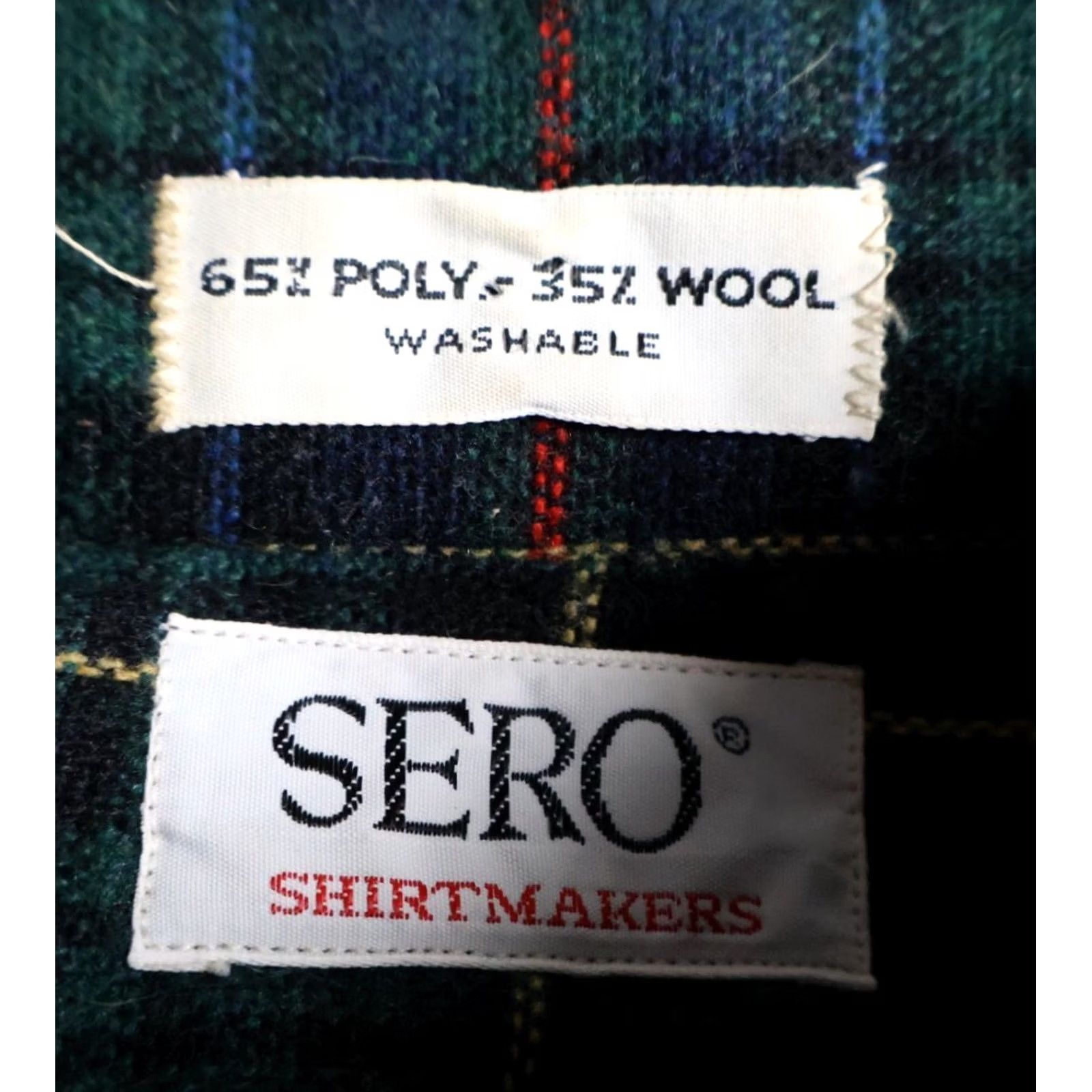 Vintage VTG 90s Sero Wool Blend Flannel Shirt Men's Medium Green Yellow Plaid Grunge Size US M / EU 48-50 / 2 - 3 Thumbnail