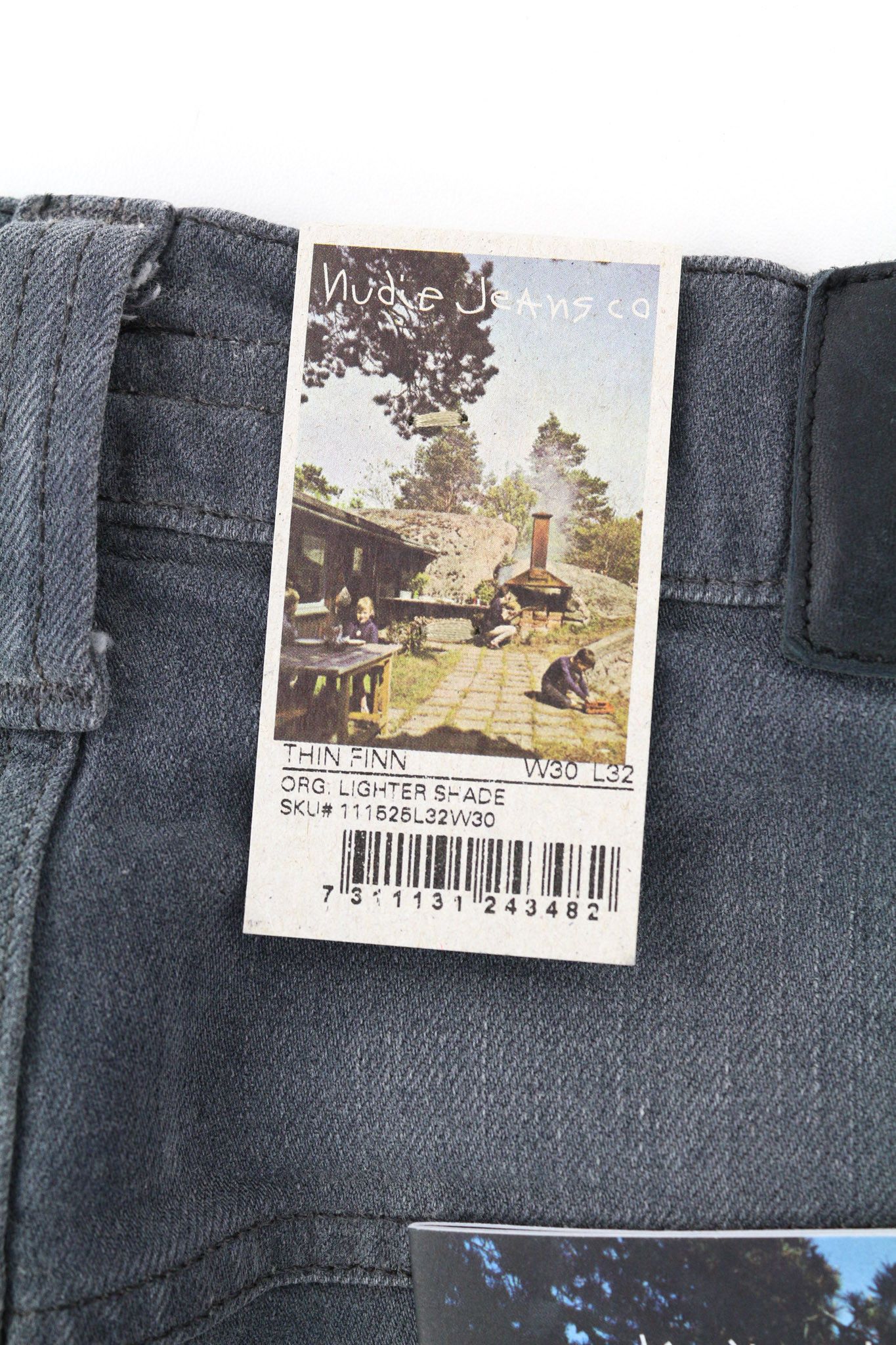 Nudie Jeans THIN FINN W30/L32 Grey Cotton Stretch Jeans 80660 Size US 30 / EU 46 - 6 Thumbnail