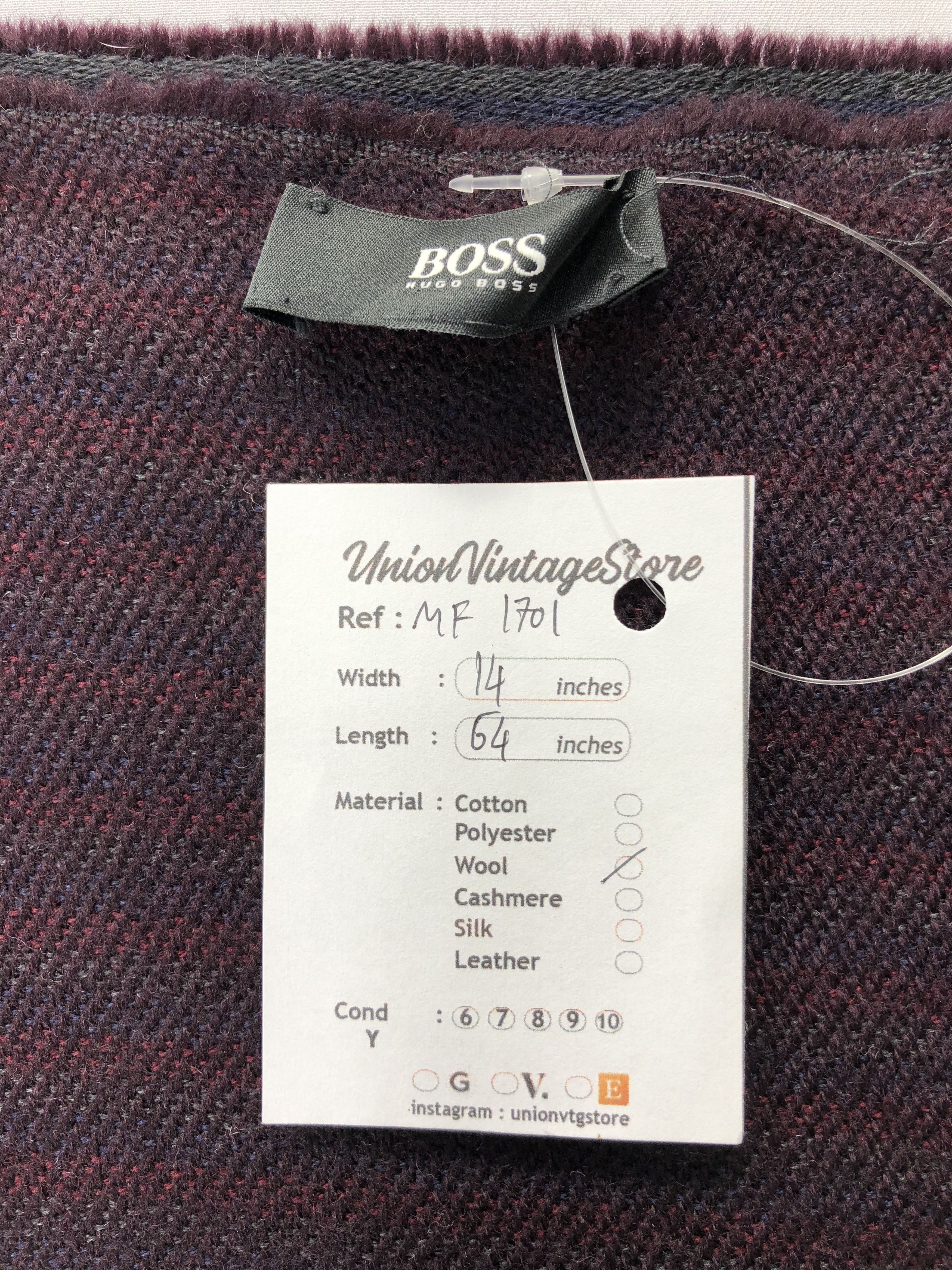 Hugo Boss Vintage Hugo Boss Scarf/Muffler/Neckwear MF1701 Size ONE SIZE - 7 Thumbnail