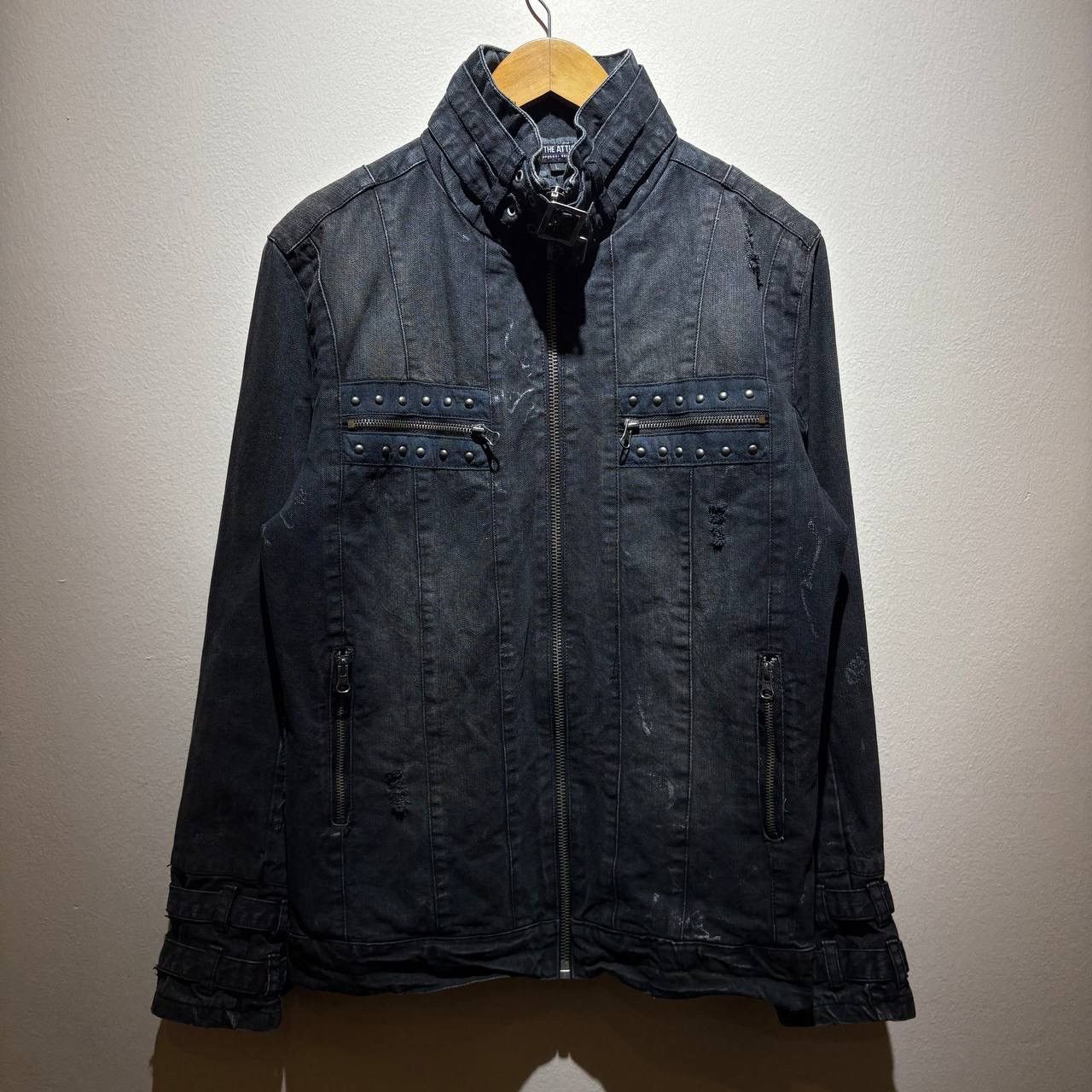 In The Attic In The Attic Distressed Studded Bondage Denim Jacket Size US L / EU 52-54 / 3 - 1 Thumbnail