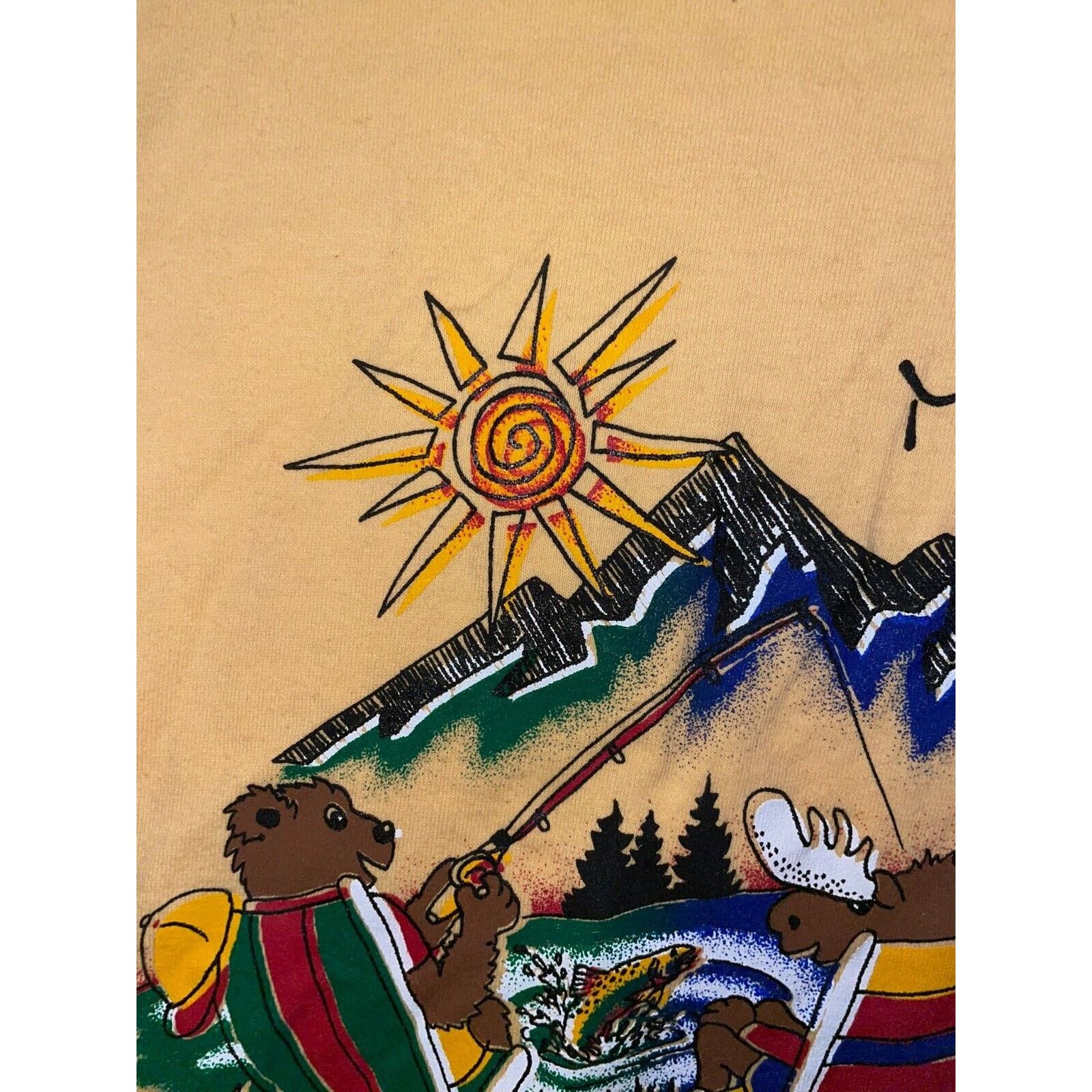 Vintage Vintage Montana Nature Shirt Moose Bear Animal Tee STAINED Size US L / EU 52-54 / 3 - 7 Thumbnail
