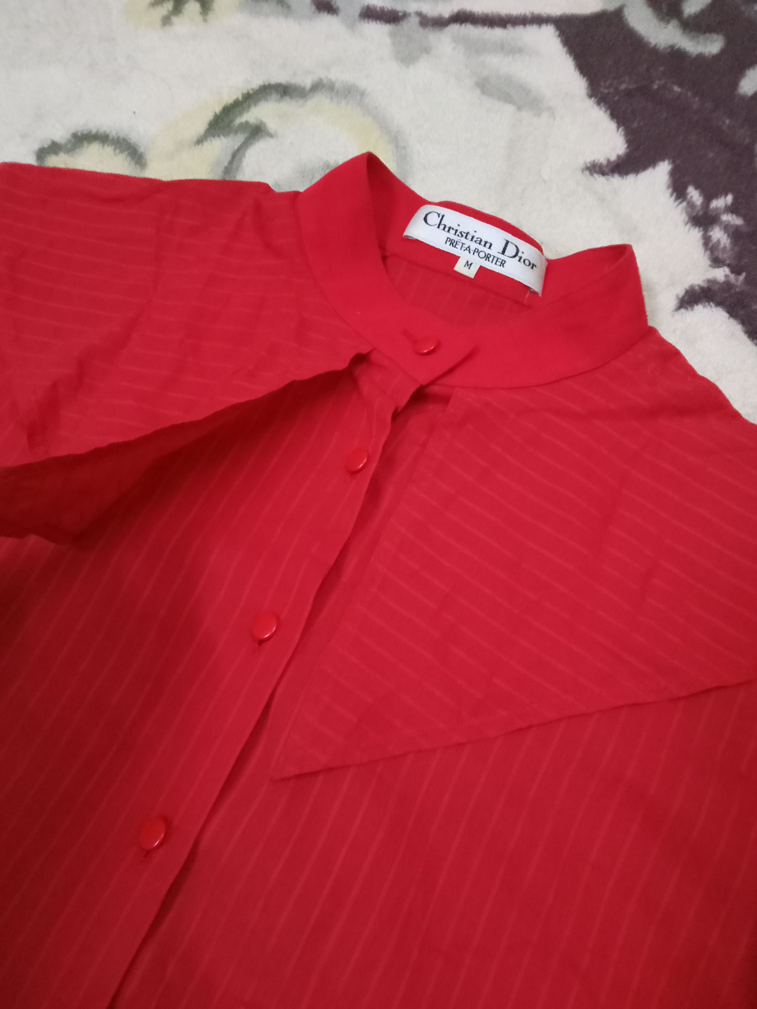 Christian Dior Monsieur × Designer Christian Dior Pret a Porter Button Up Blouses Size M / US 6-8 / IT 42-44 - 6 Thumbnail