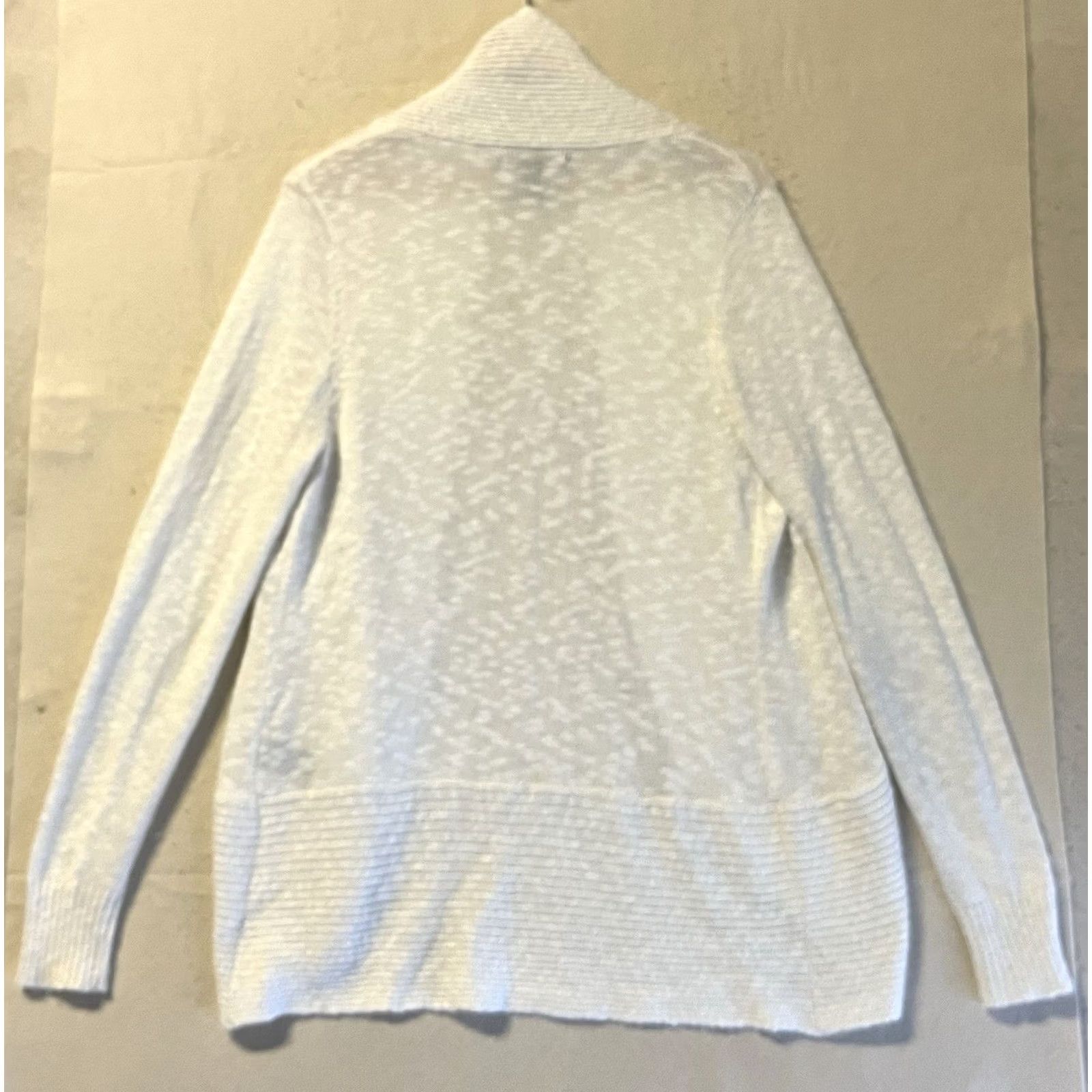 Kenneth Cole Kenneth Cole Cardigan Women L Open Knit Beige Ivory Classic Preppy American Size L / US 10 / IT 46 - 2 Thumbnail
