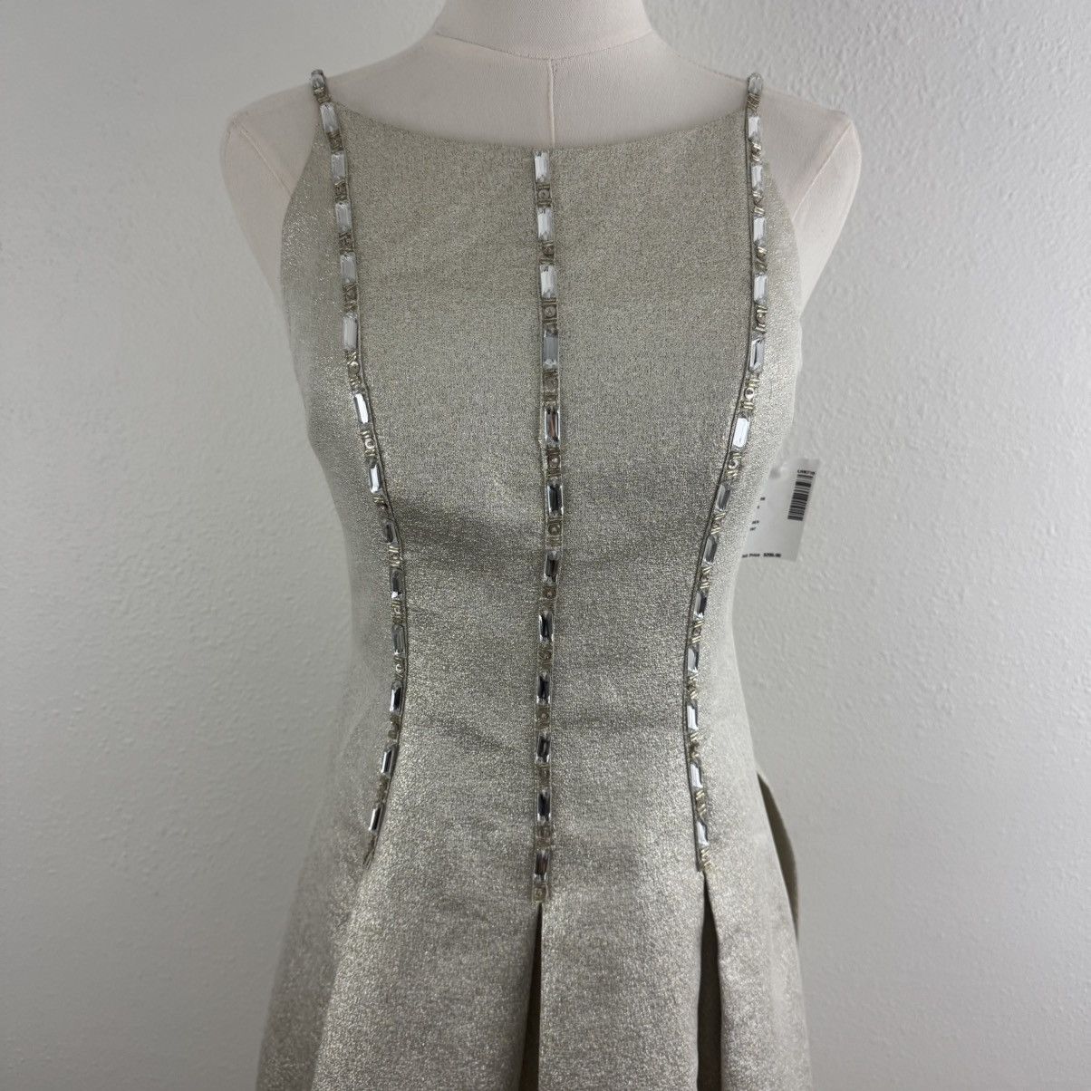Other AIDAN MATTOX Champagne Shimmer Gemstone Homecoming Dress Size S / US 4 / IT 40 - 2 Thumbnail