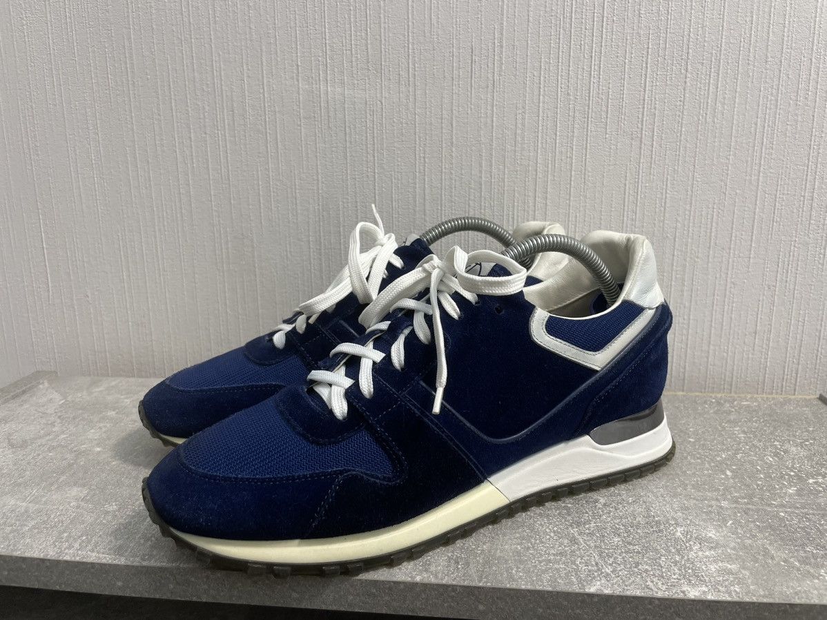 image of Louis Vuitton Suede Run Away Sneakers in Blue, Women's (Size 10)