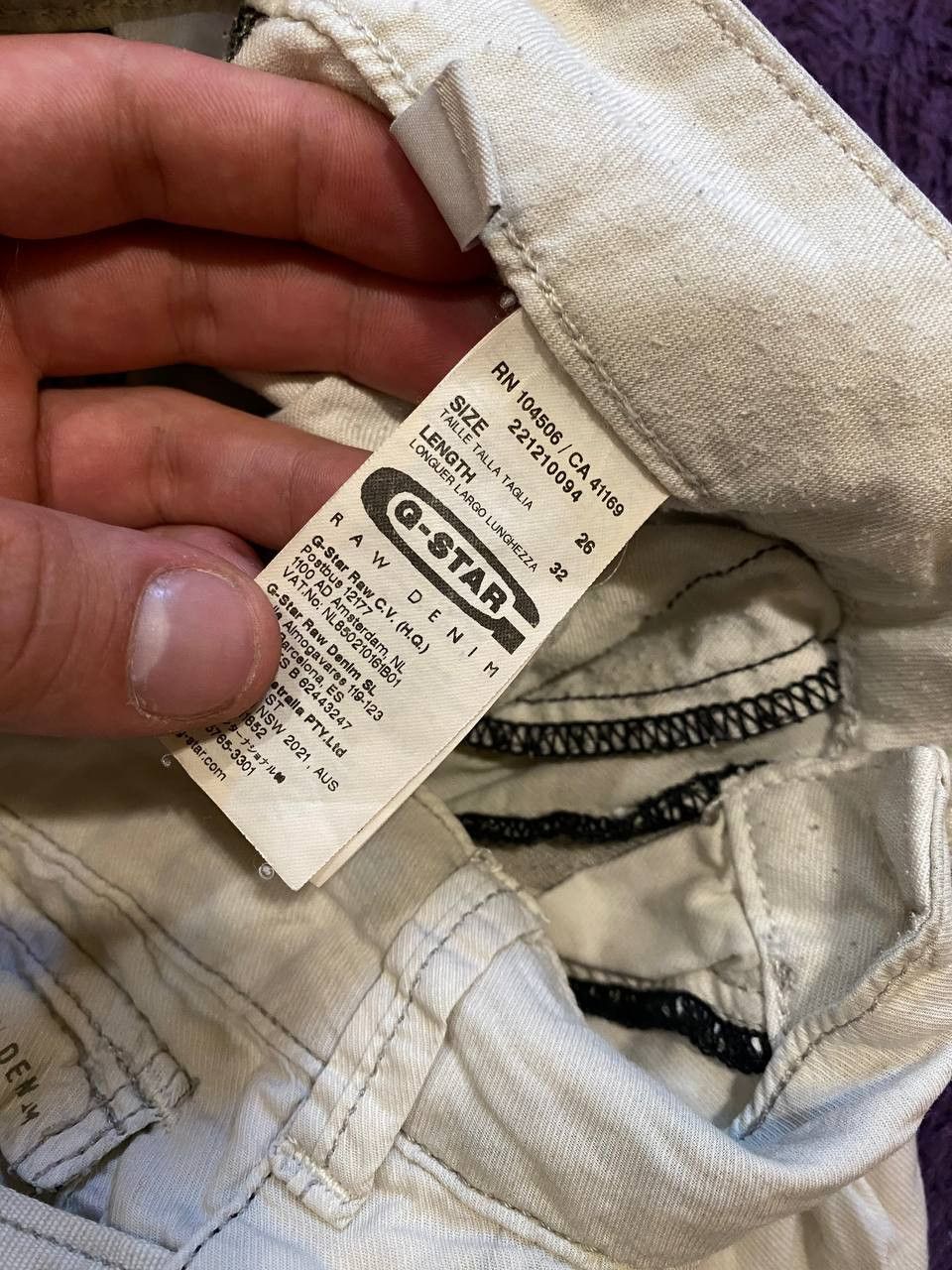 G-Star vintage white jeans G-Star Raw streetwear Y2K Size US 26 / EU 42 - 4 Thumbnail