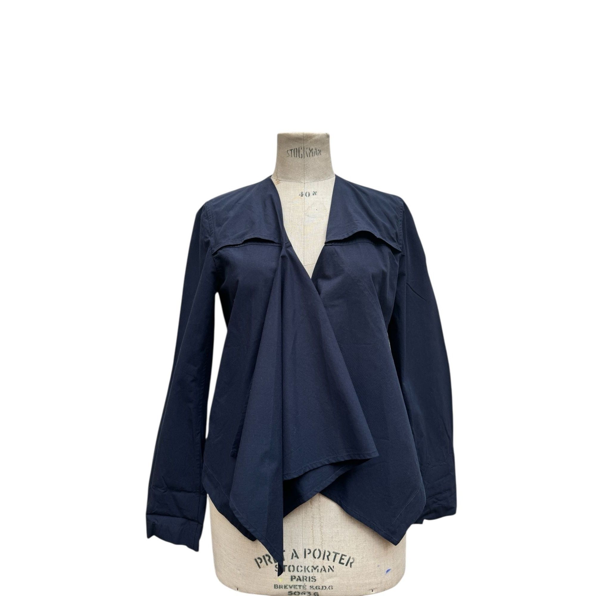 Issey Miyake Issey Miyake Vintage Navy Cotton Silk Jacket Size 3 fits M Size M / US 6-8 / IT 42-44 - 2 Thumbnail