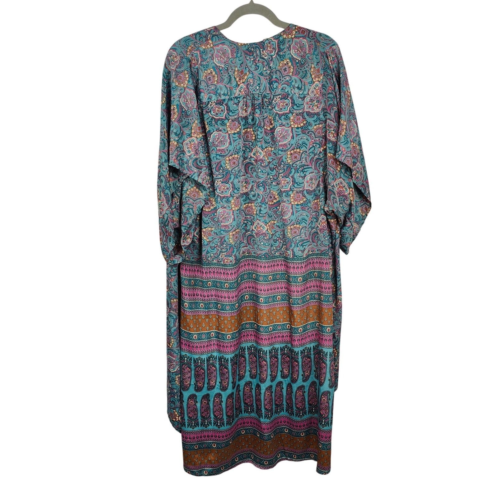 Other Karma Highway Duster Cardigan Womens One Size Blue Paisley Size ONE SIZE - 6 Thumbnail