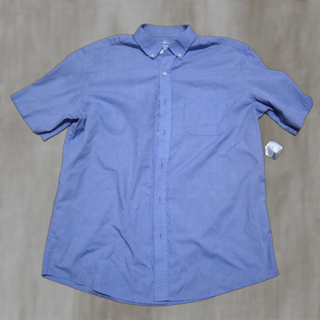 Born Saddlebred Shirt Blue Button Down Long Sleeve Mens L Large Color Light Blue Regular Cotton Button-Up Shirt Mens Size US L / EU 52-54 / 3 - 1 Thumbnail