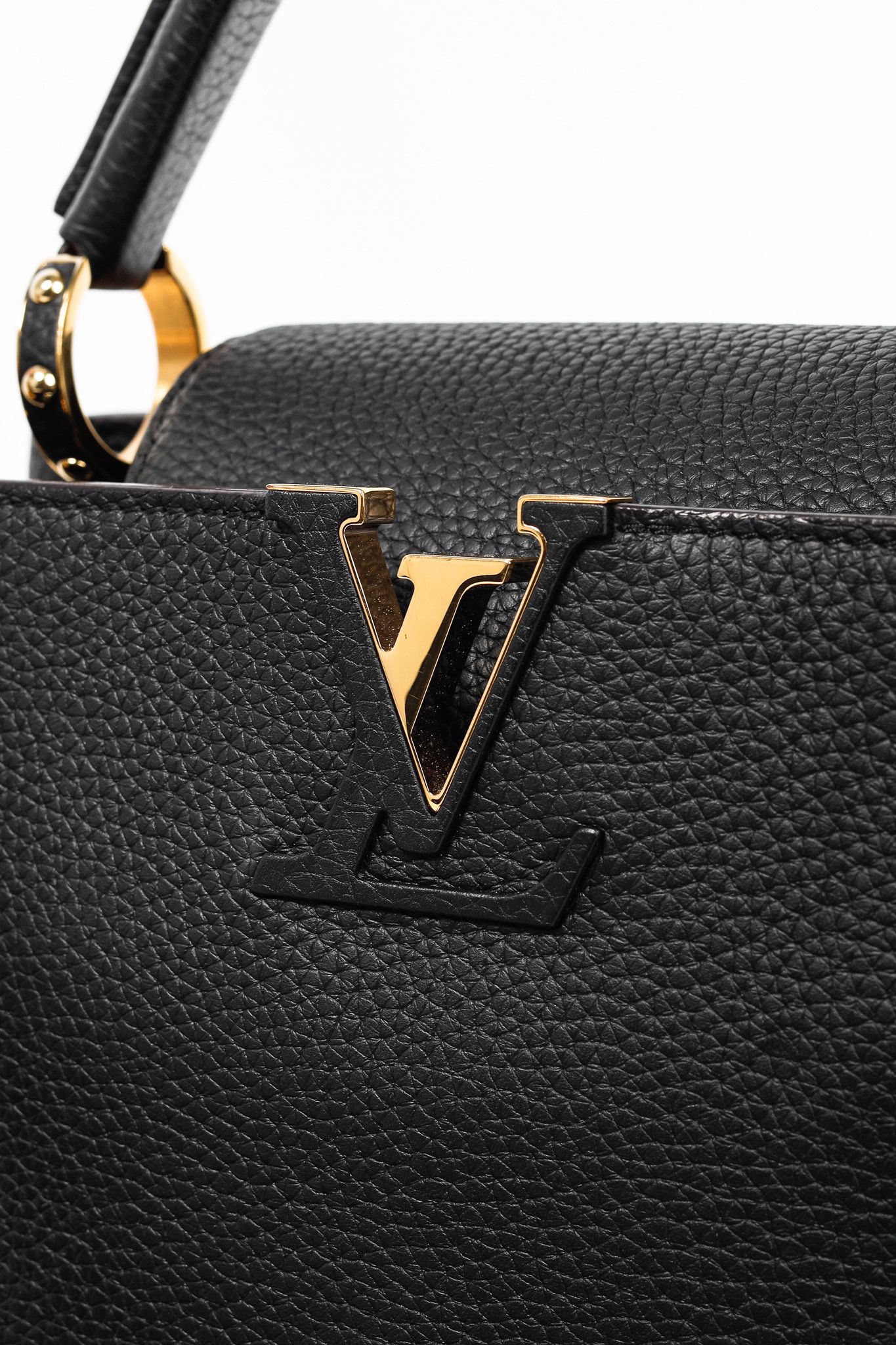 Louis Vuitton Louis Vuitton Capucines MM Black Taurillon Leather Handbag Size ONE SIZE - 10 Thumbnail