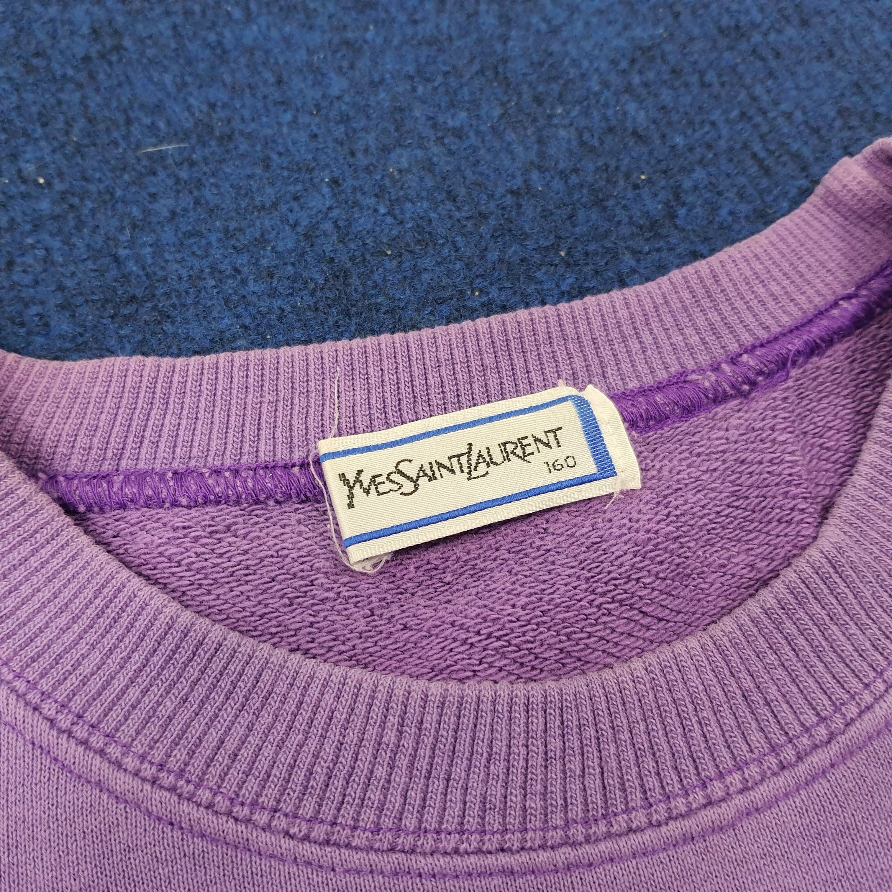 Designer × Vintage × Yves Saint Laurent Vintage Yves Saint Laurent Center Logo Sweatshirts C222N11 Size US L / EU 52-54 / 3 - 4 Thumbnail