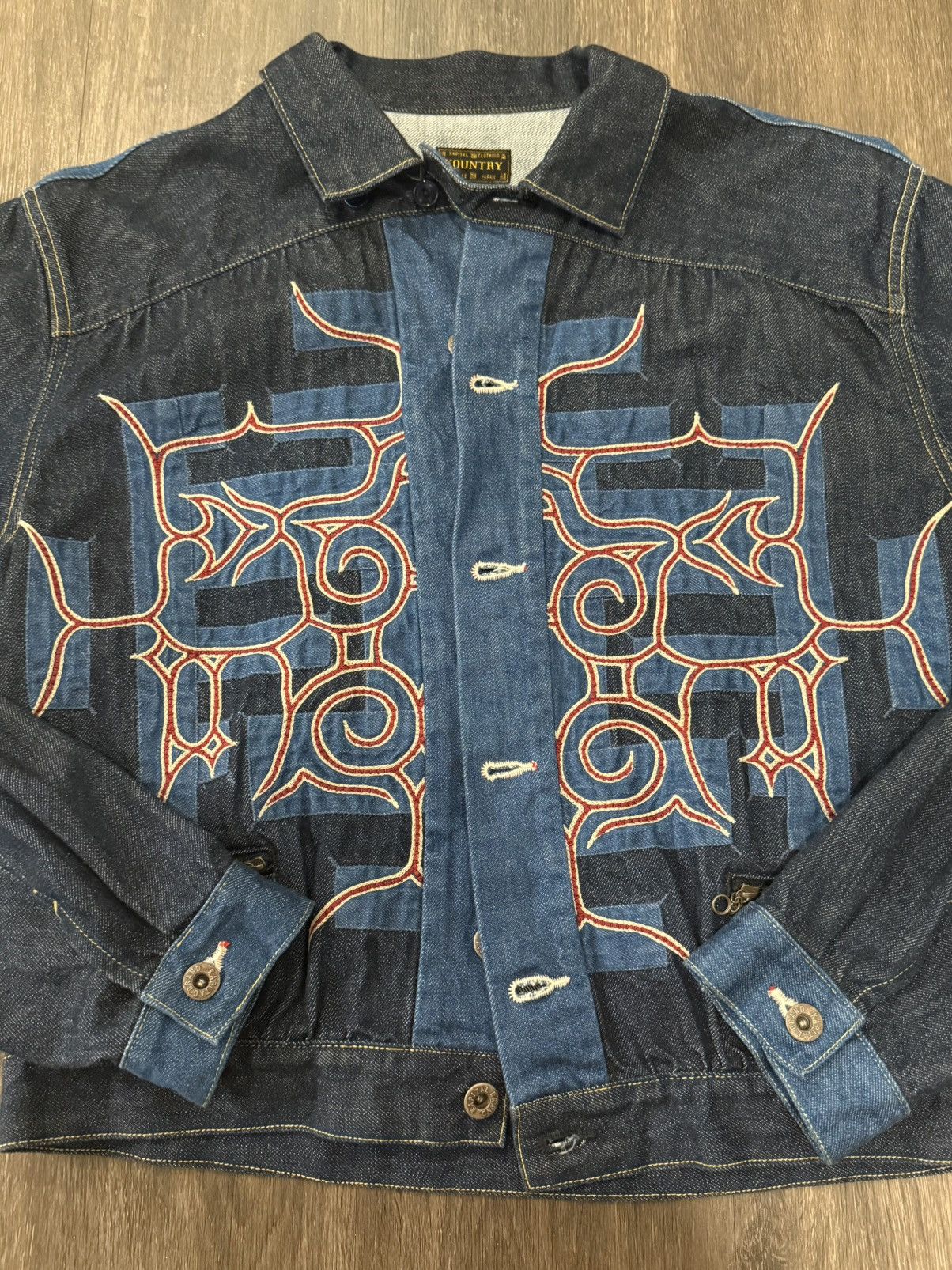 Kapital Kapital Attus Embroidered Denim Jacket Size US S / EU 44-46 / 1 - 2 Thumbnail