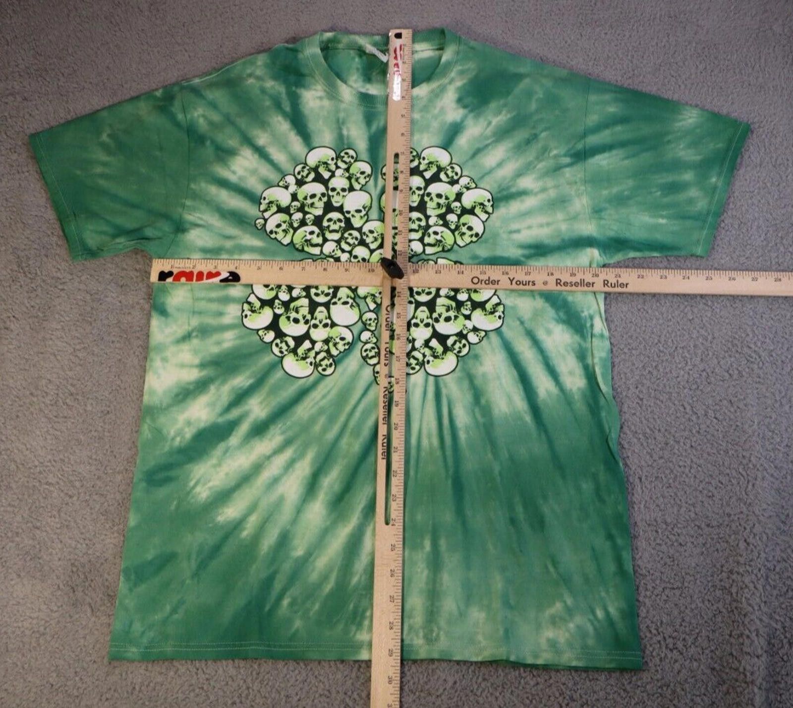 Lucky Brand Lucky Green Tie Dye Skull St. Patrick's Day Clover Large Size US L / EU 52-54 / 3 - 4 Thumbnail