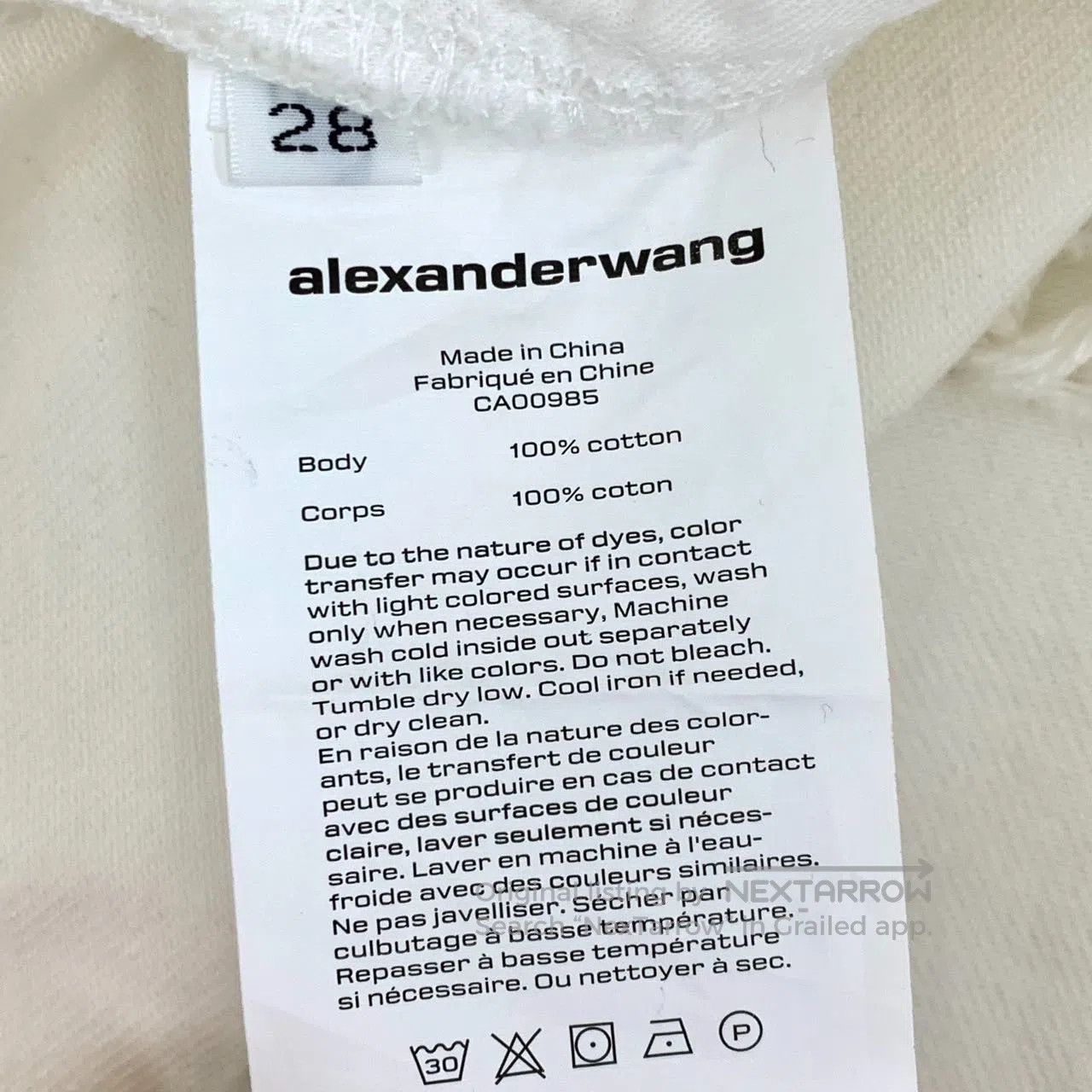 Alexander Wang Alexander Wang White Destroyed Fringe Design Cotton Casual Size 28" / US 6 / IT 42 - 7 Thumbnail
