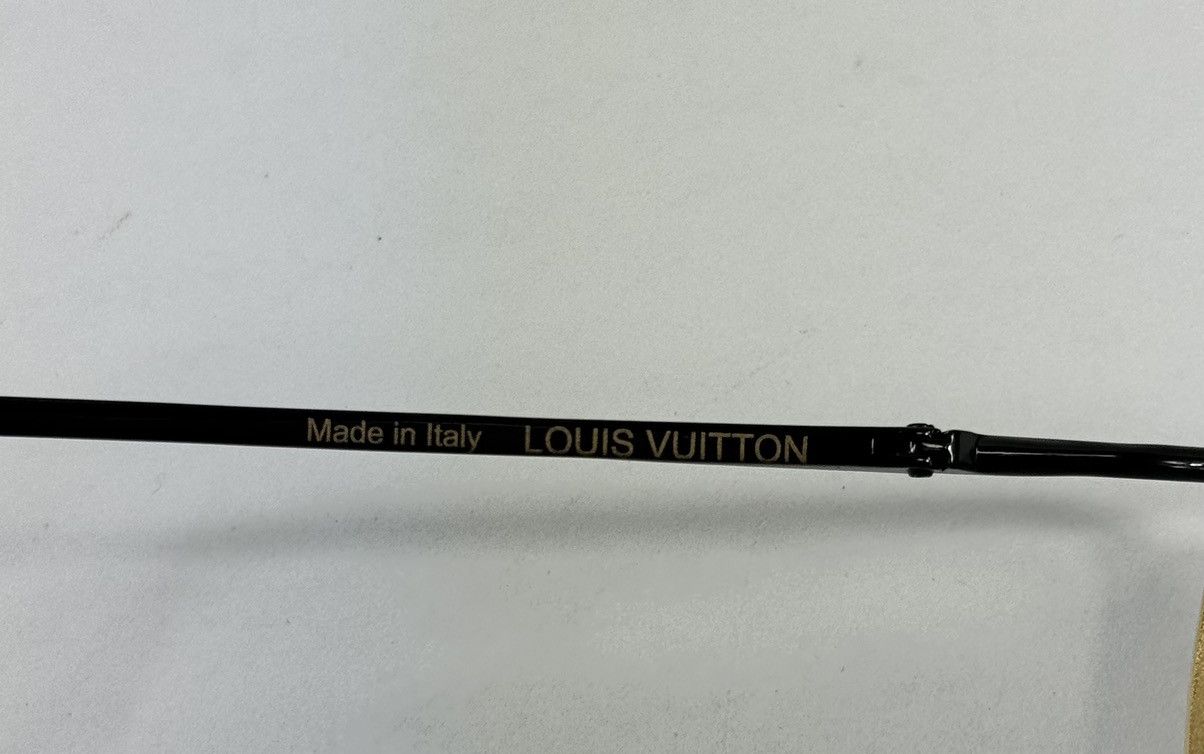 Louis Vuitton 24K GOLD PLATED DAMIER SUNGLASSES (VERY RARE MTO PIECE) Size ONE SIZE - 7 Thumbnail