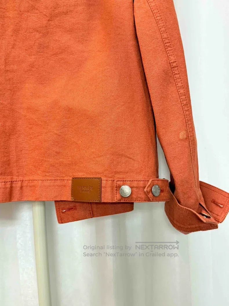 Hermes Hermes Orange Short Denim Jacket Size XS / US 0-2 / IT 36-38 - 3 Thumbnail