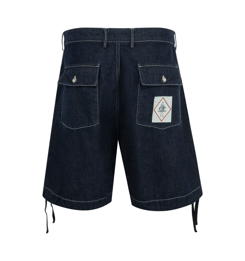 C.P. Company o1h1sh10525 Denim 3-1 Shorts in Navy Blue Size US 32 / EU 48 - 2 Thumbnail