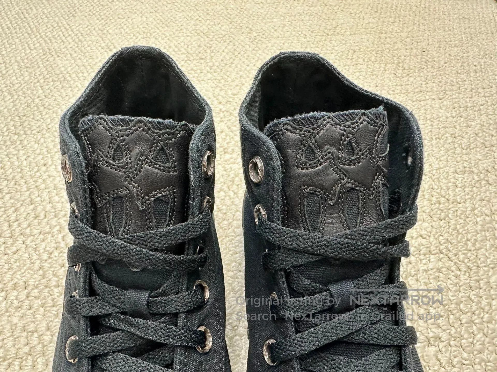 Chrome Hearts Chrome Hearts Converse All Black Sneakers. Size US 9.5 / EU 42-43 - 6 Thumbnail