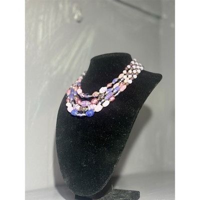 Other A45 multi strand Vintage Glass Bead Necklace Boho style Art Size ONE SIZE - 3 Thumbnail