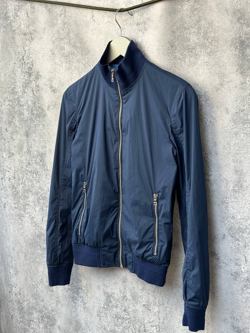 Designer Orlebar Brown Jacket Maddox Nylon Bomber Navy Blue Size S / US 4 / IT 40 - 2 Thumbnail